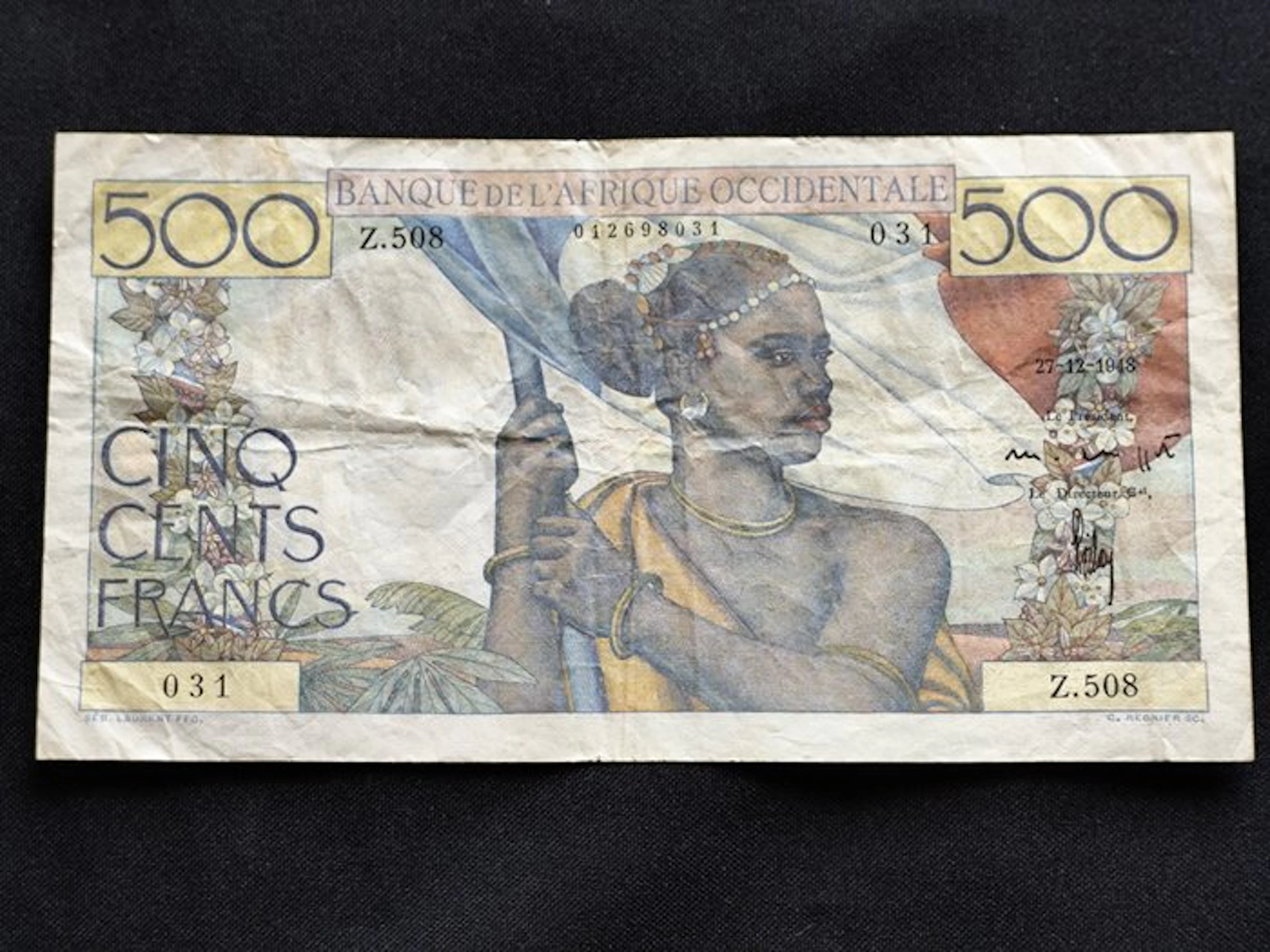 French West Africa. - 500 Francs - 1948 - Pick 41