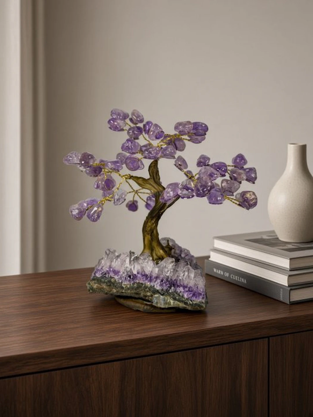 AA+ quality amethyst tree on stand Crystal - Height: 16 cm - Width: