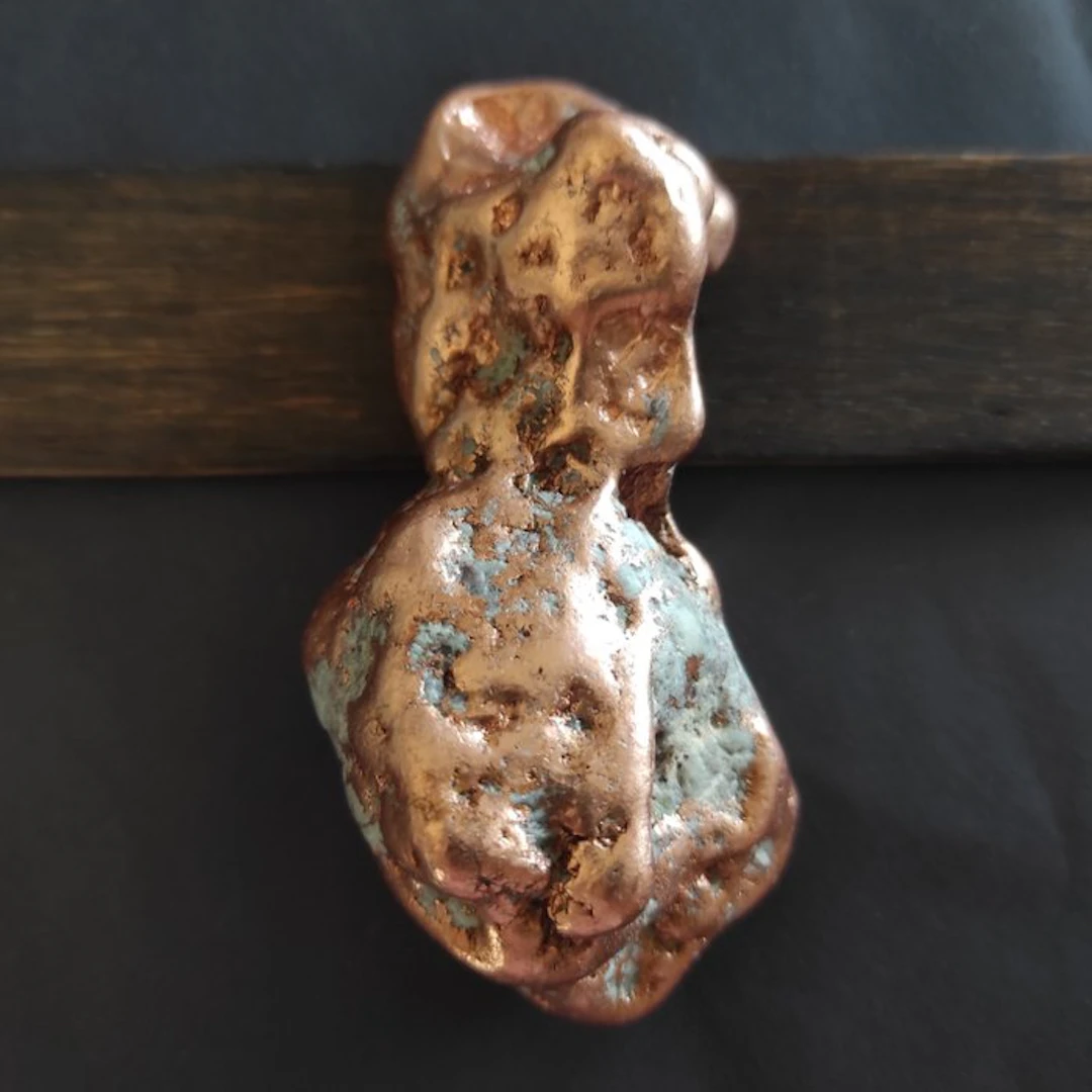 Copper nugget - Height: 4 cm - Width: 4 cm- 315 g - (1)