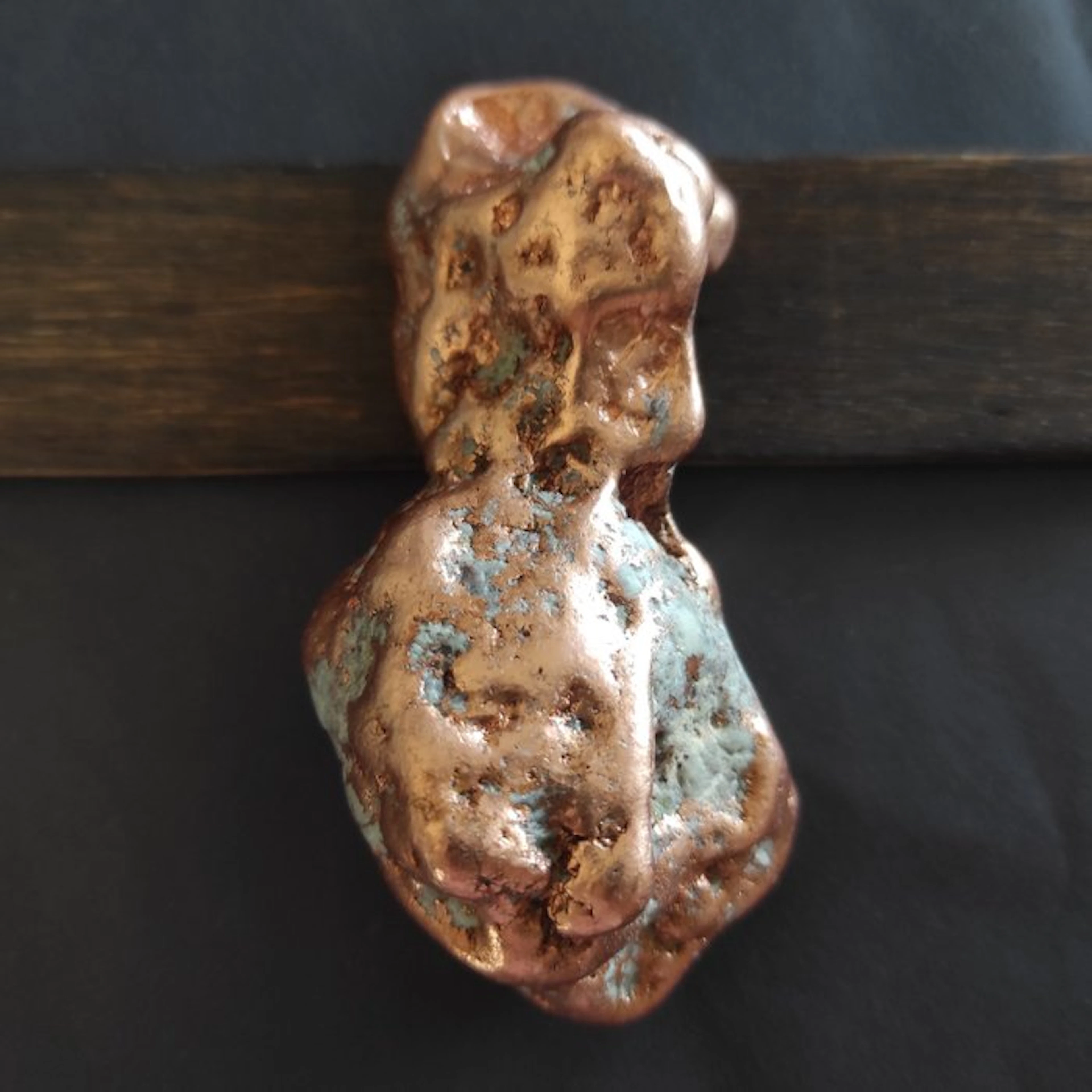 Copper nugget - Height: 4 cm - Width: 4 cm- 315 g - (1)