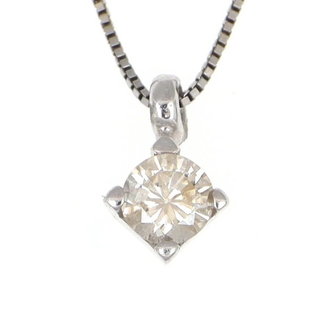 No reserve price - Necklace with pendant - 18 kt. White gold Diamond (Natural)