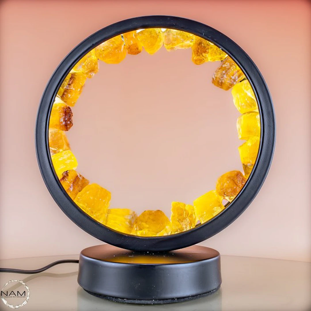 Exclusive Citrine Crystal Lamp – Radiant elegance from...