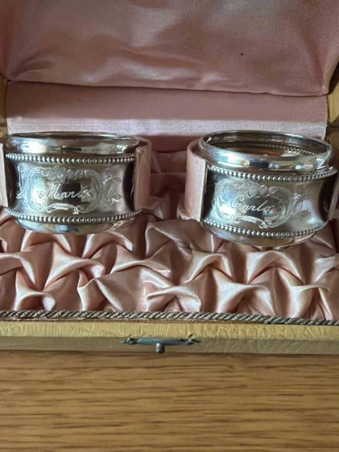 A. Rovere - GK - Table service (2) - .800 silver - Engravings by Maria