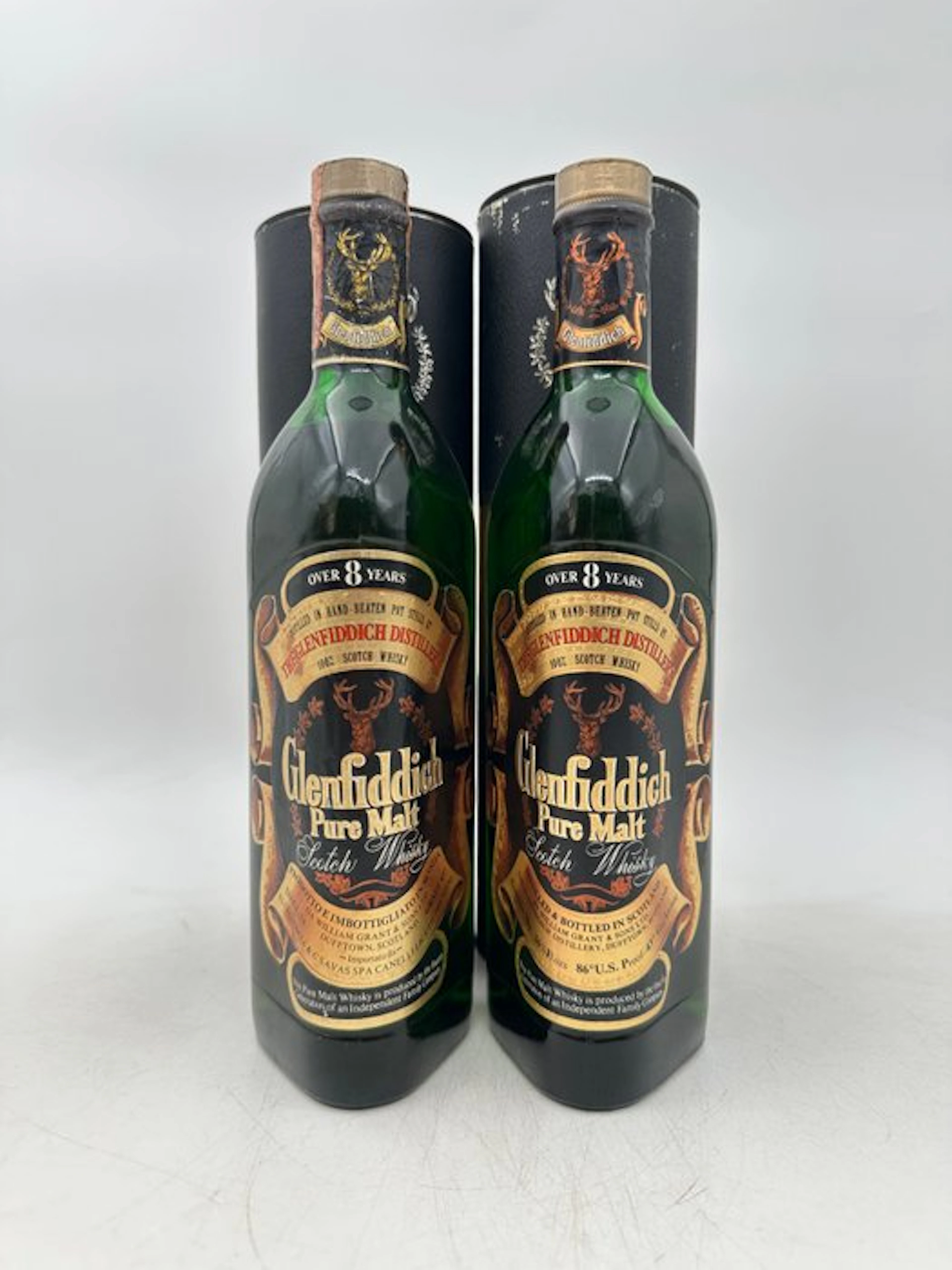 Glenfiddich Over 8 years old - b. 1970s - 75cl - 2 bottles