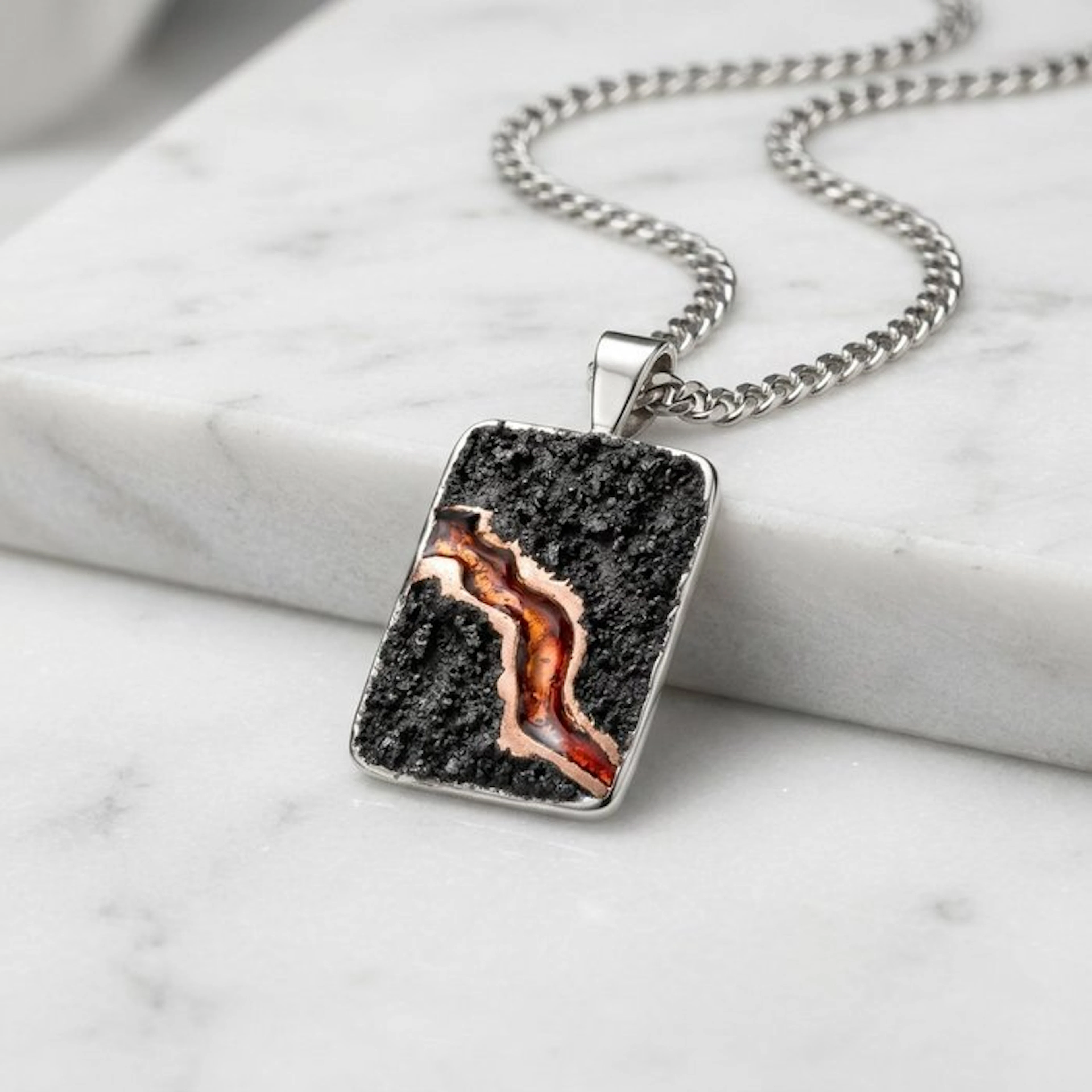 Other brand - 18 kt. - Silver, Rose gold - Necklace - Italian Manufacturing
