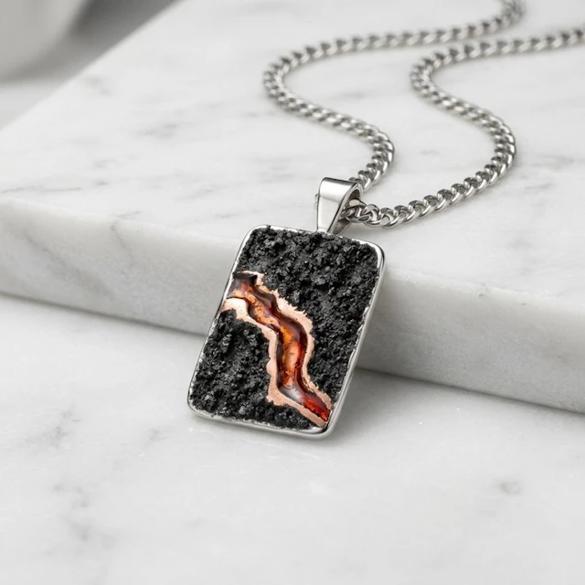 Other brand - 18 kt. - Silver, Rose gold - Necklace - Italian Manufacturing