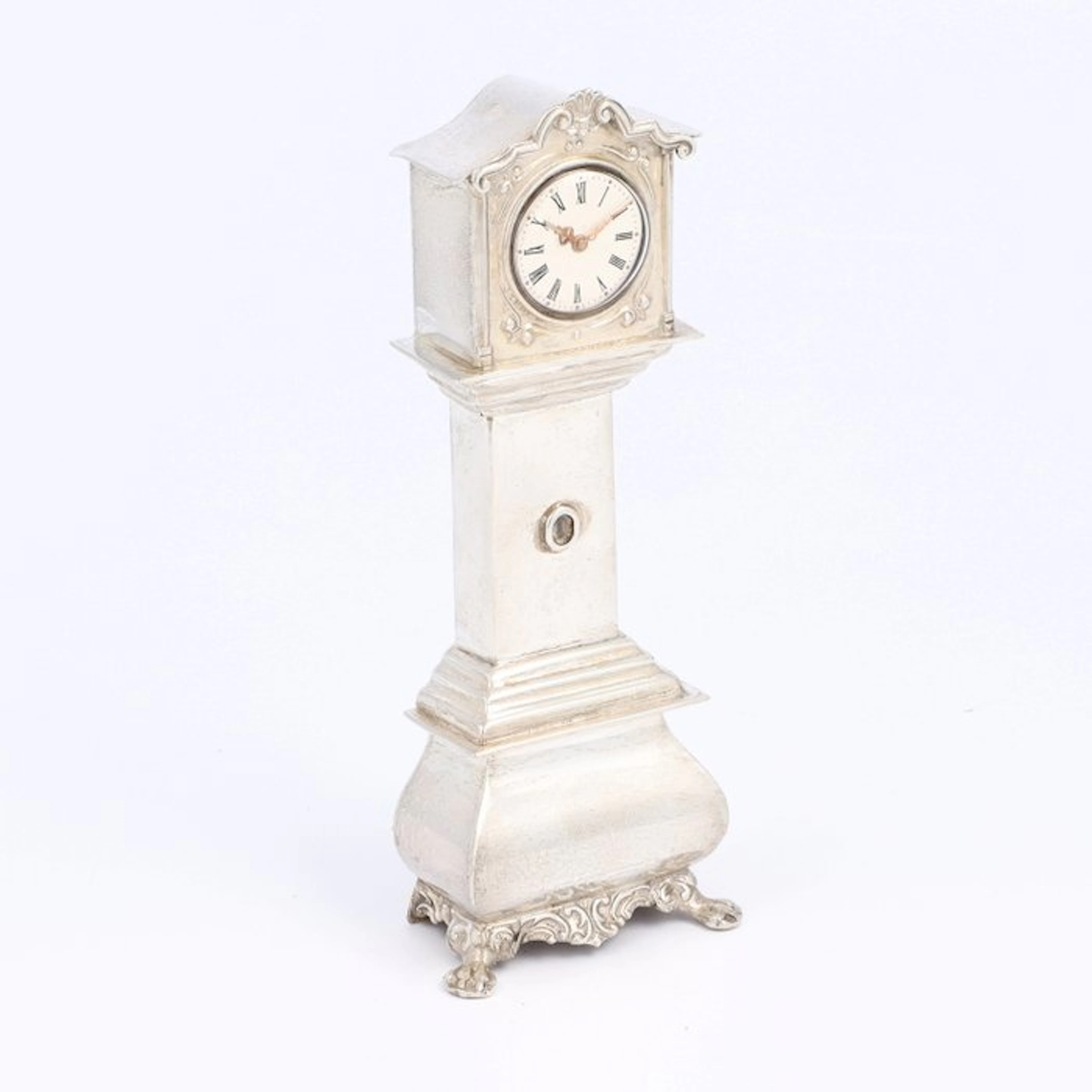 H. Hooijkaas - Staand horloge klok - Miniature figure - .835 silver