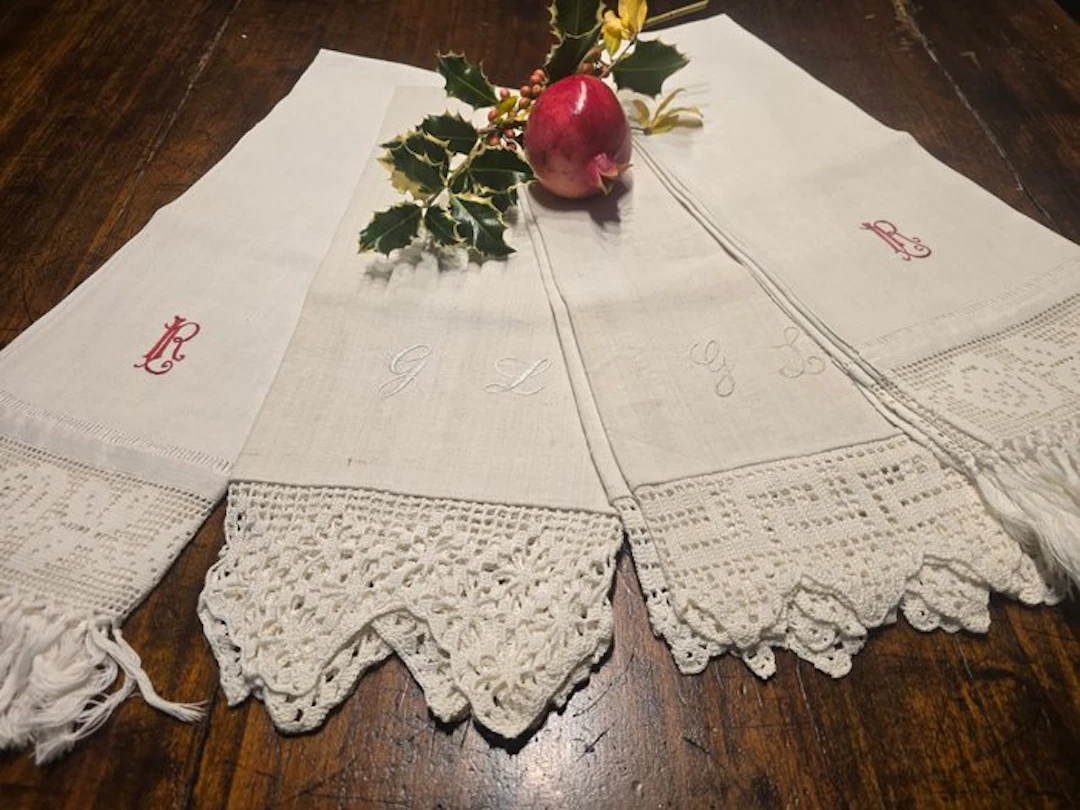 Towel (4) - 120 cm - 75 cm - Ancient trousseaus