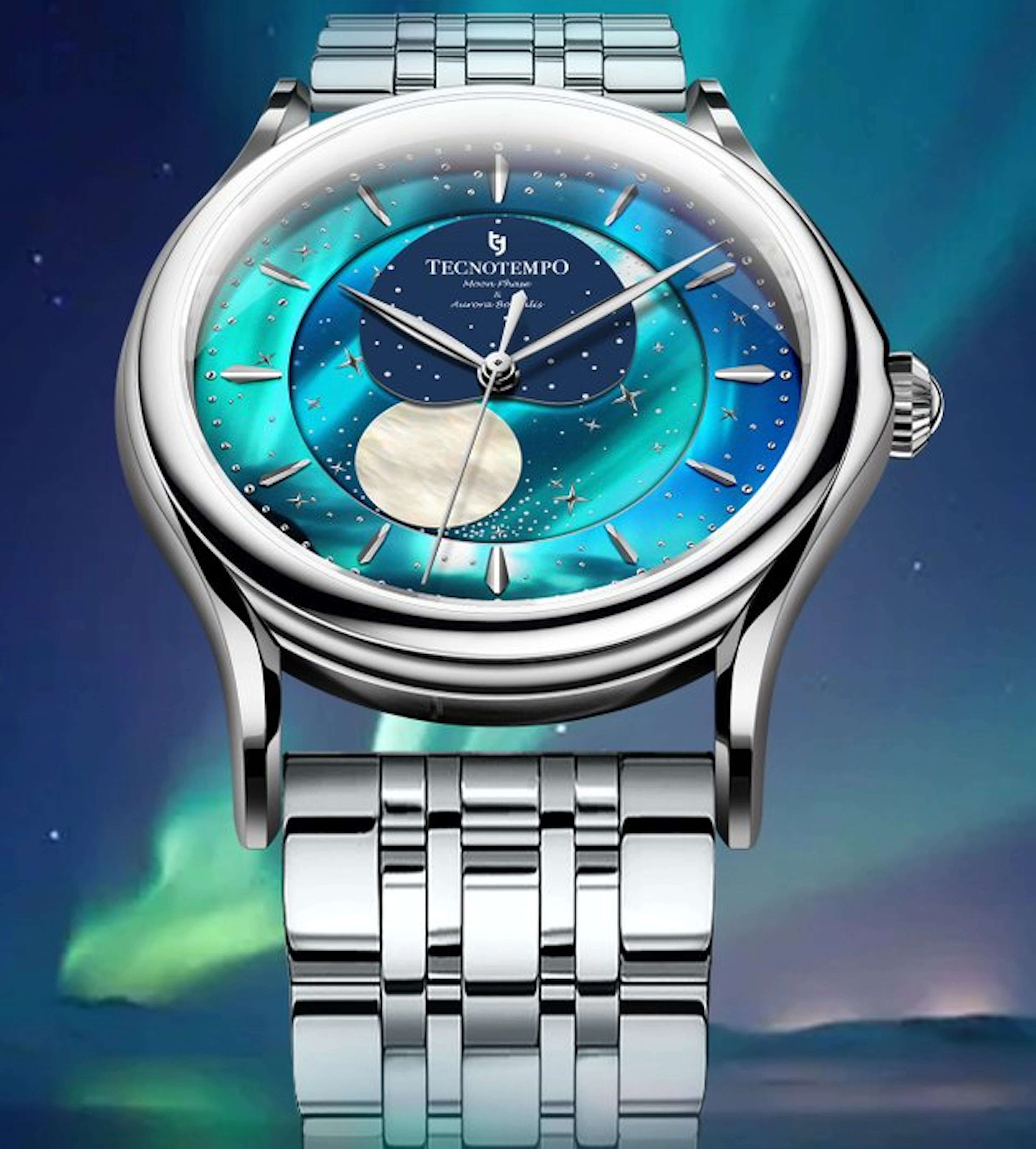 Tecnotempo - Automatic "Moon Phase & Aurora Borealis"...