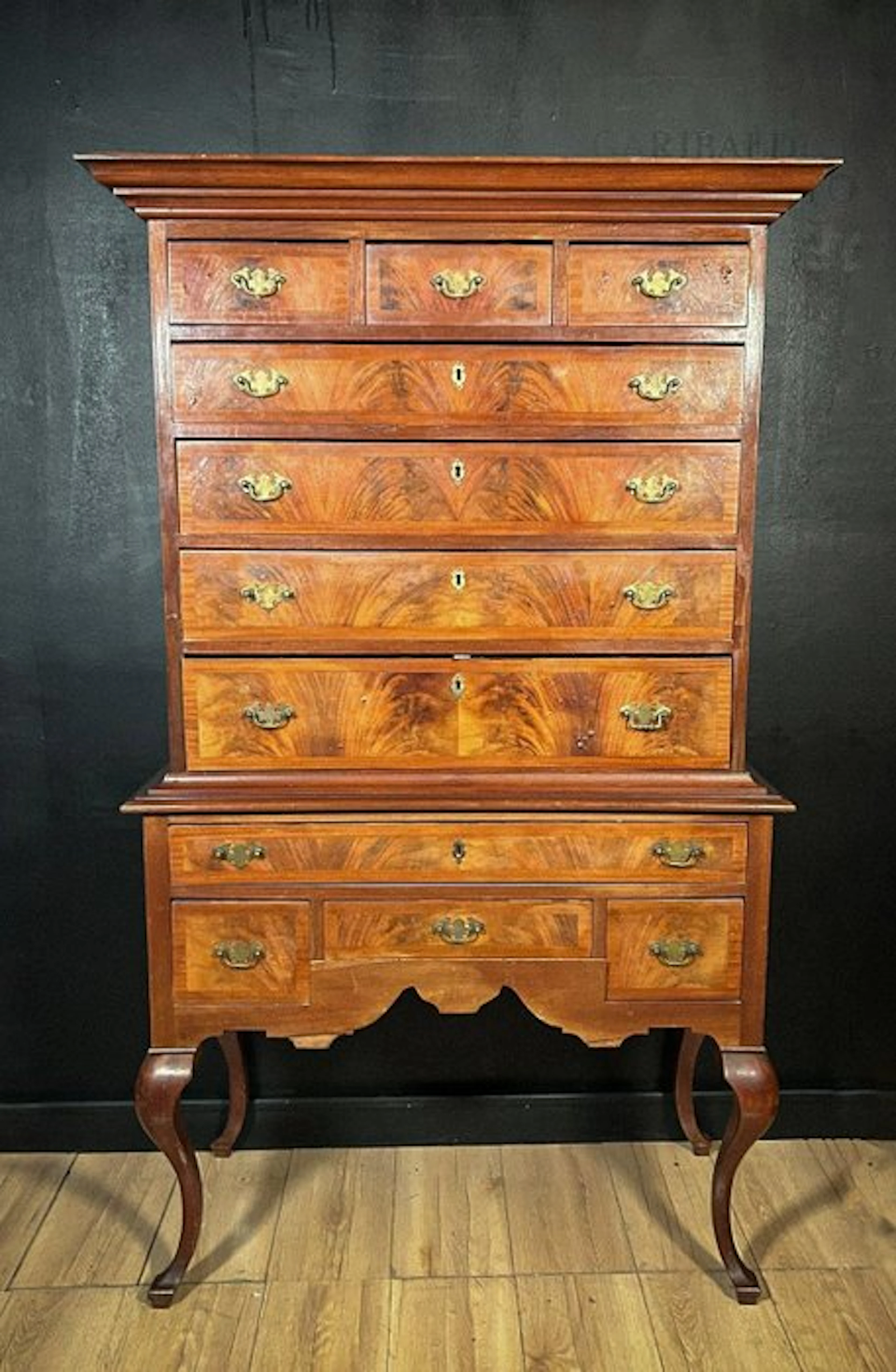 Cabinet - Walnut - English chest-on-stand