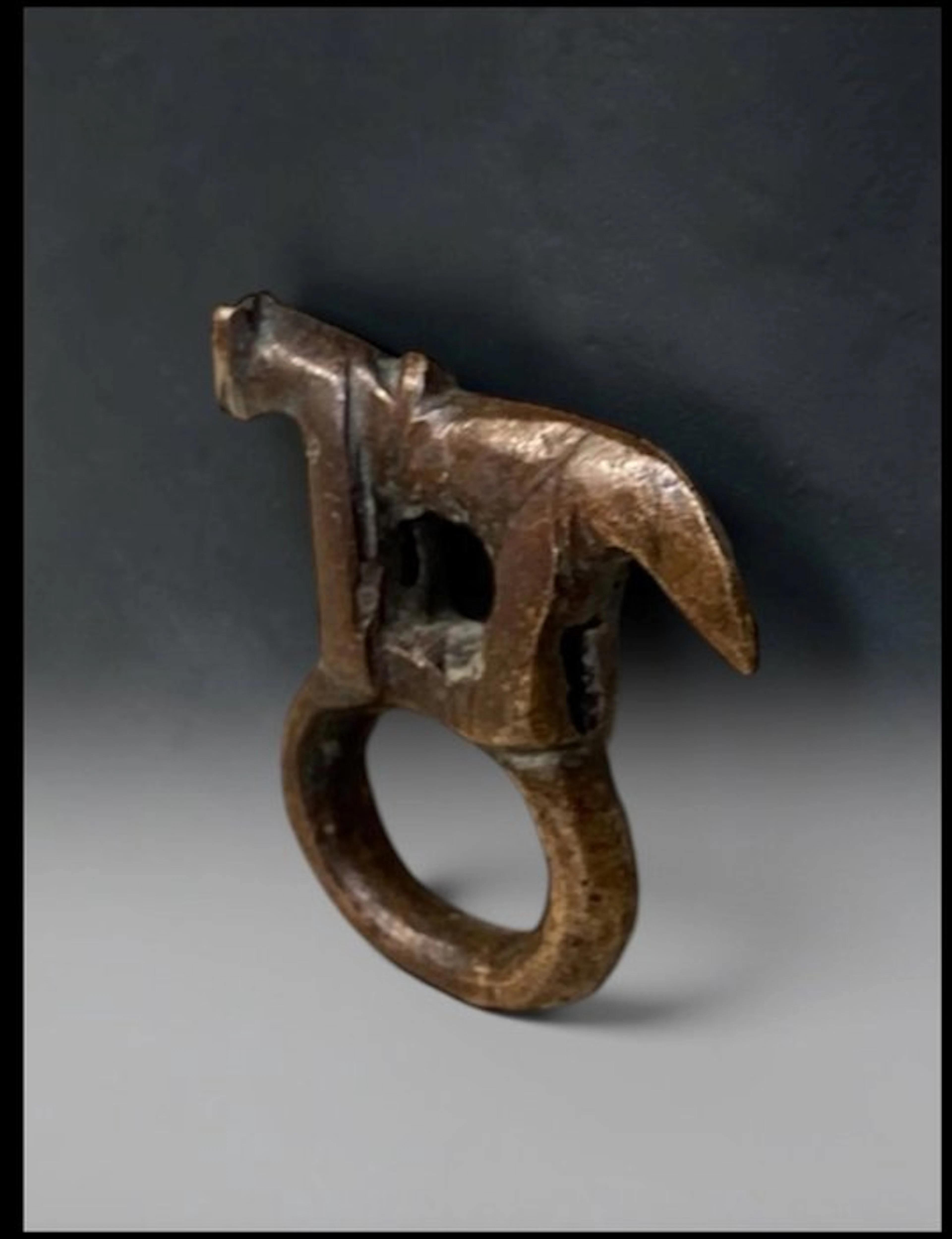 dog ring Dogon - bronze ring - Dogon - Mali (No reserve price)