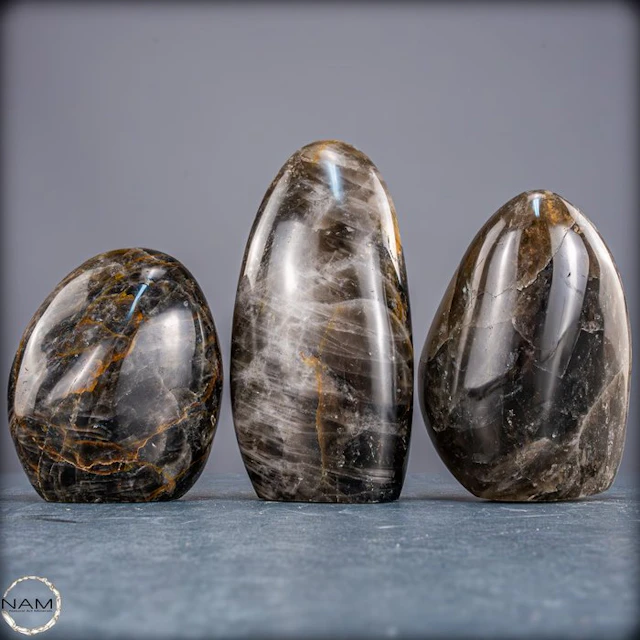 Exclusive smoky quartz free-form set – elegant natural...