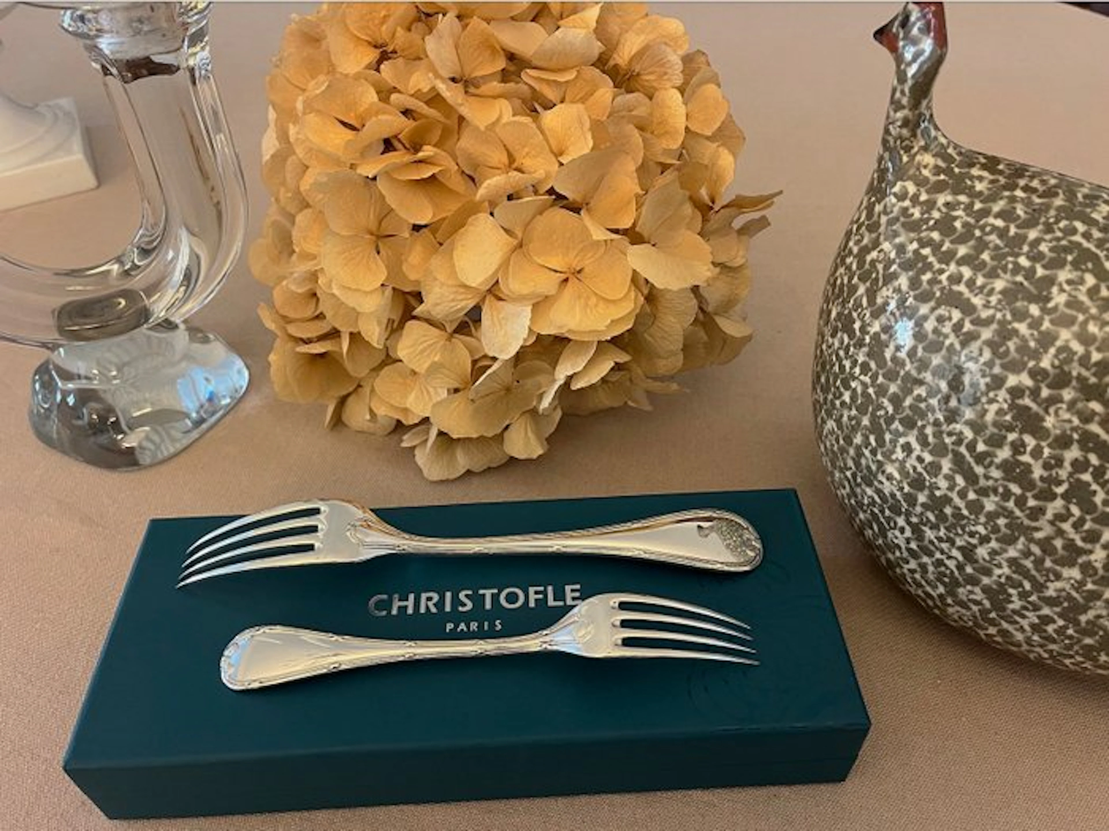 Christofle - Table service (8) - Crisscrossed ribbons...
