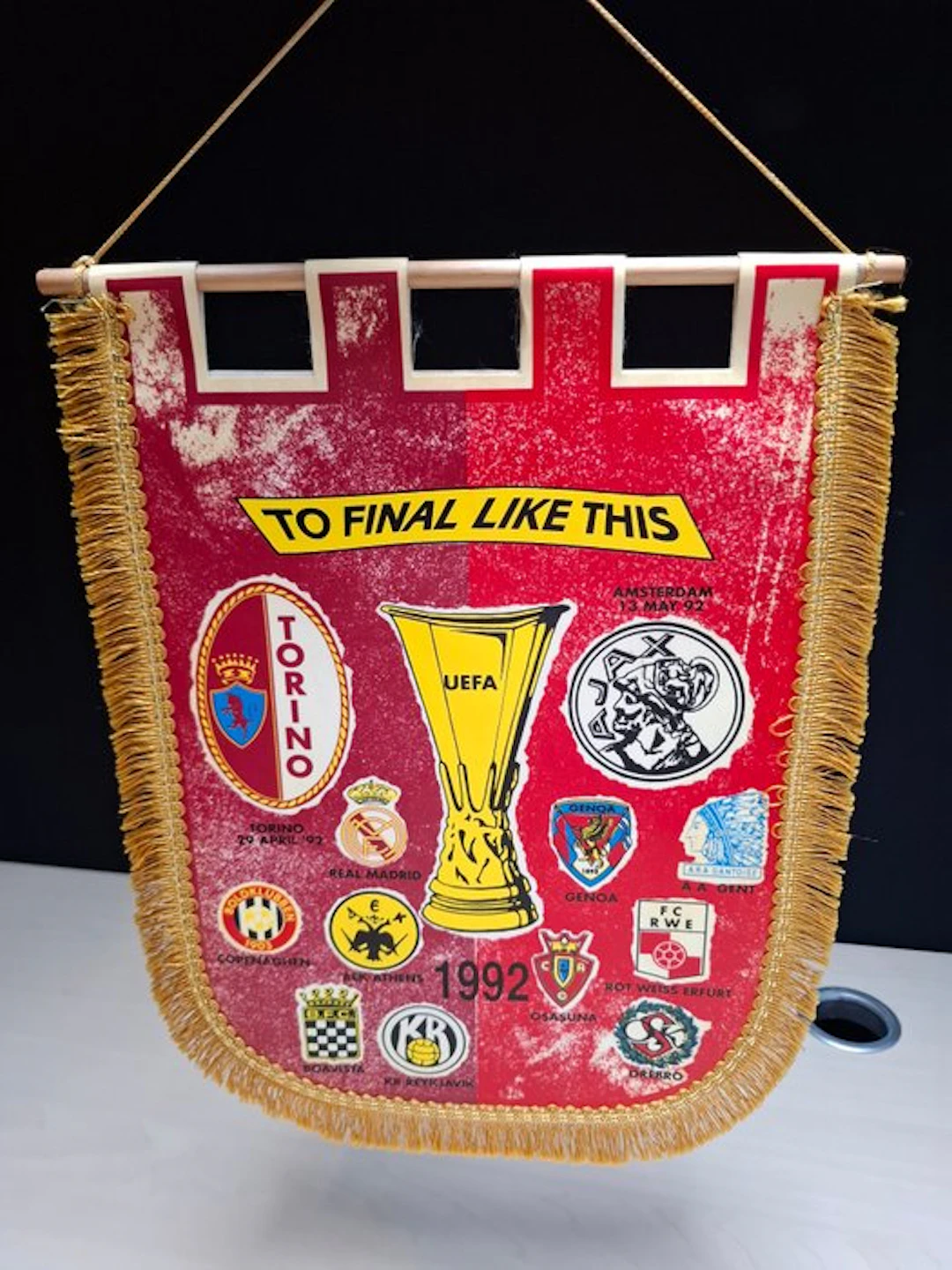 Ajax - Torino - UEFA Cup final - 1992 - Flag / pennant