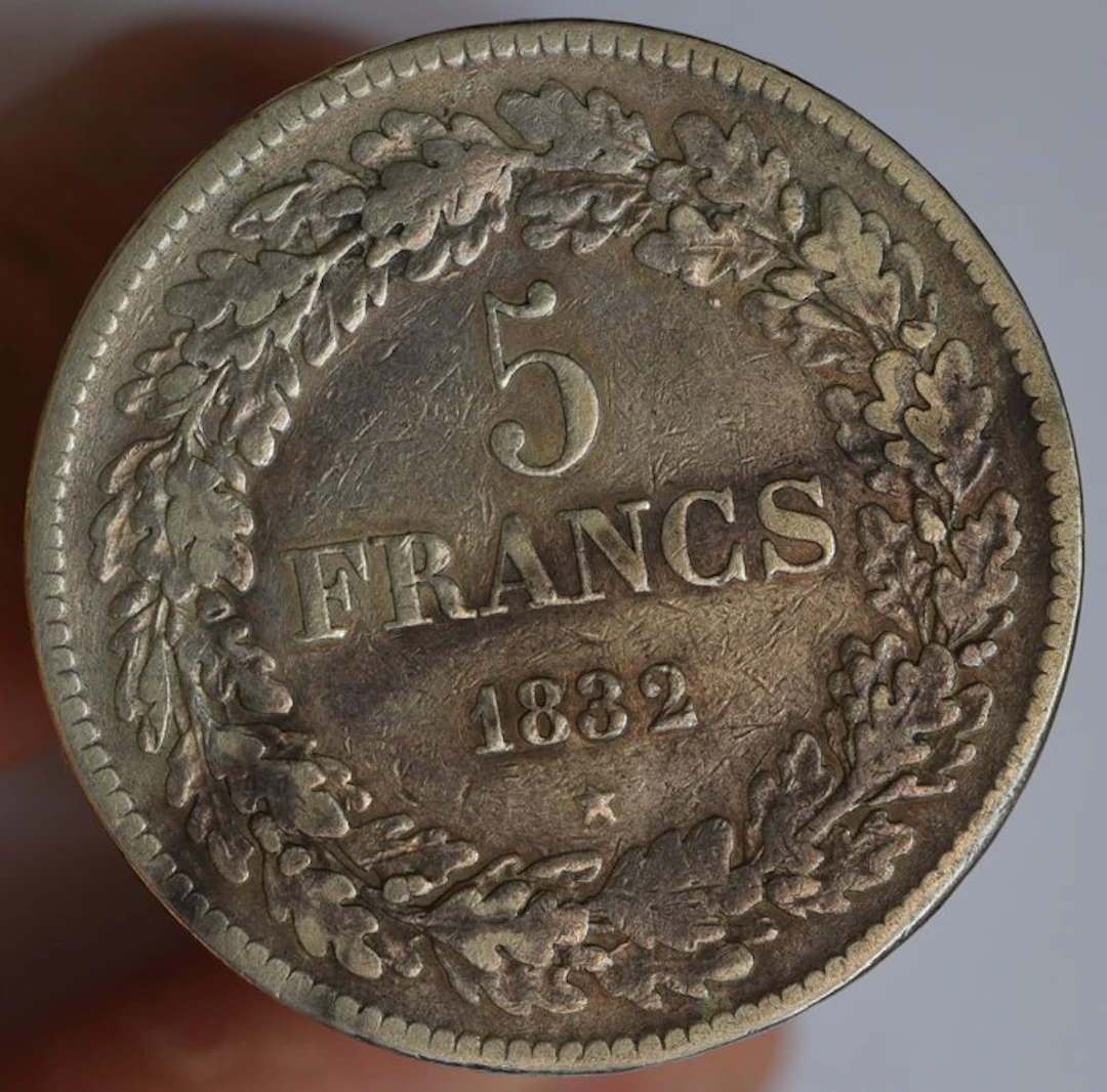 Belgium. Leopold I. 5 Francs 1832 pos.A