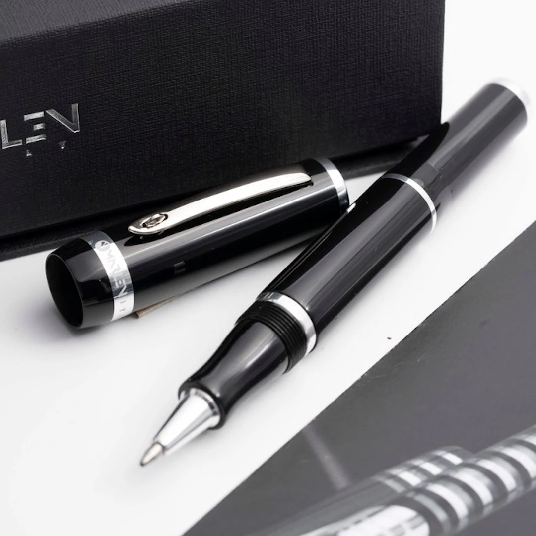 Marlen - Lucky Pen - Edizione Speciale in Resina Italiana Nera - Roller