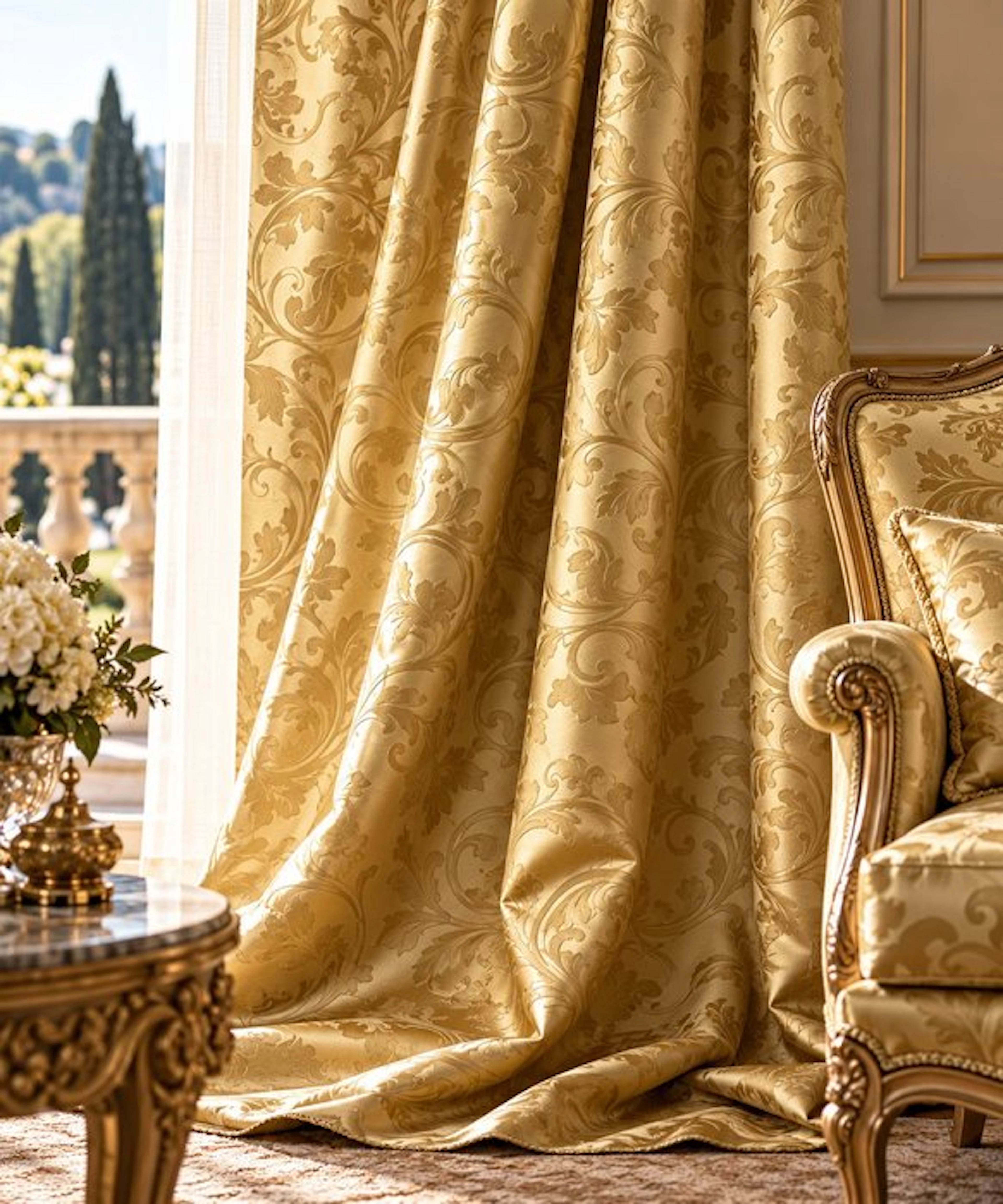 Royal Gold – Elegance of Arabesque - Textile - 280 cm - 280 cm