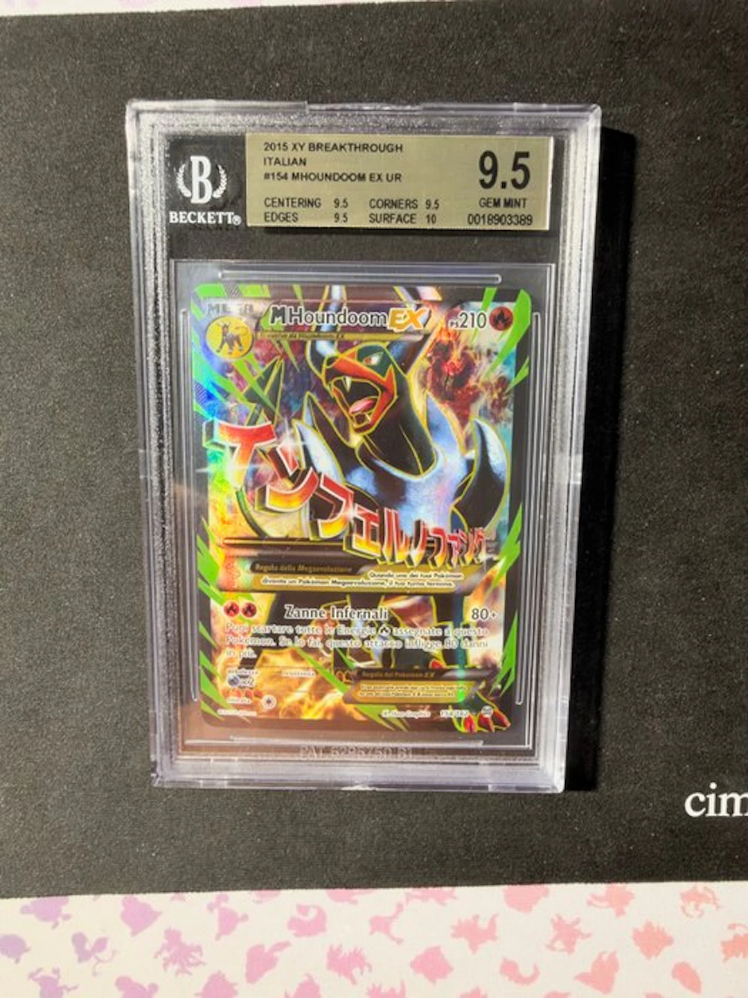Pokémon - 1 Graded card - Houndoom #154 Foil, Full art - Beckett 9.5 - XY