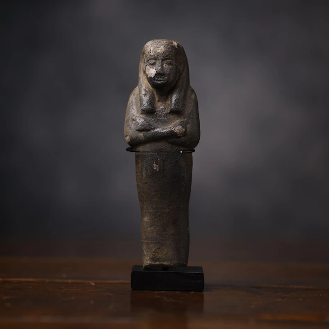 Ancient Egypt, Faience Shabti - 12.4 cm