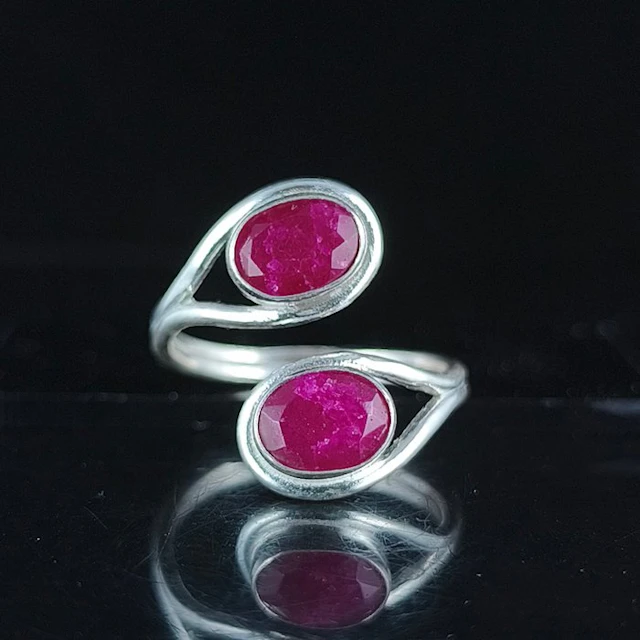 Ruby - Silver - Ring - Sterling Silver Wealth