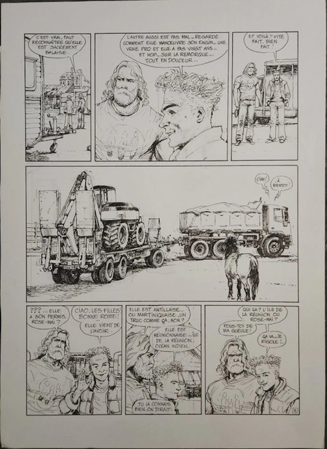 Faure, Michel - 1 Original page - La piste cavalière