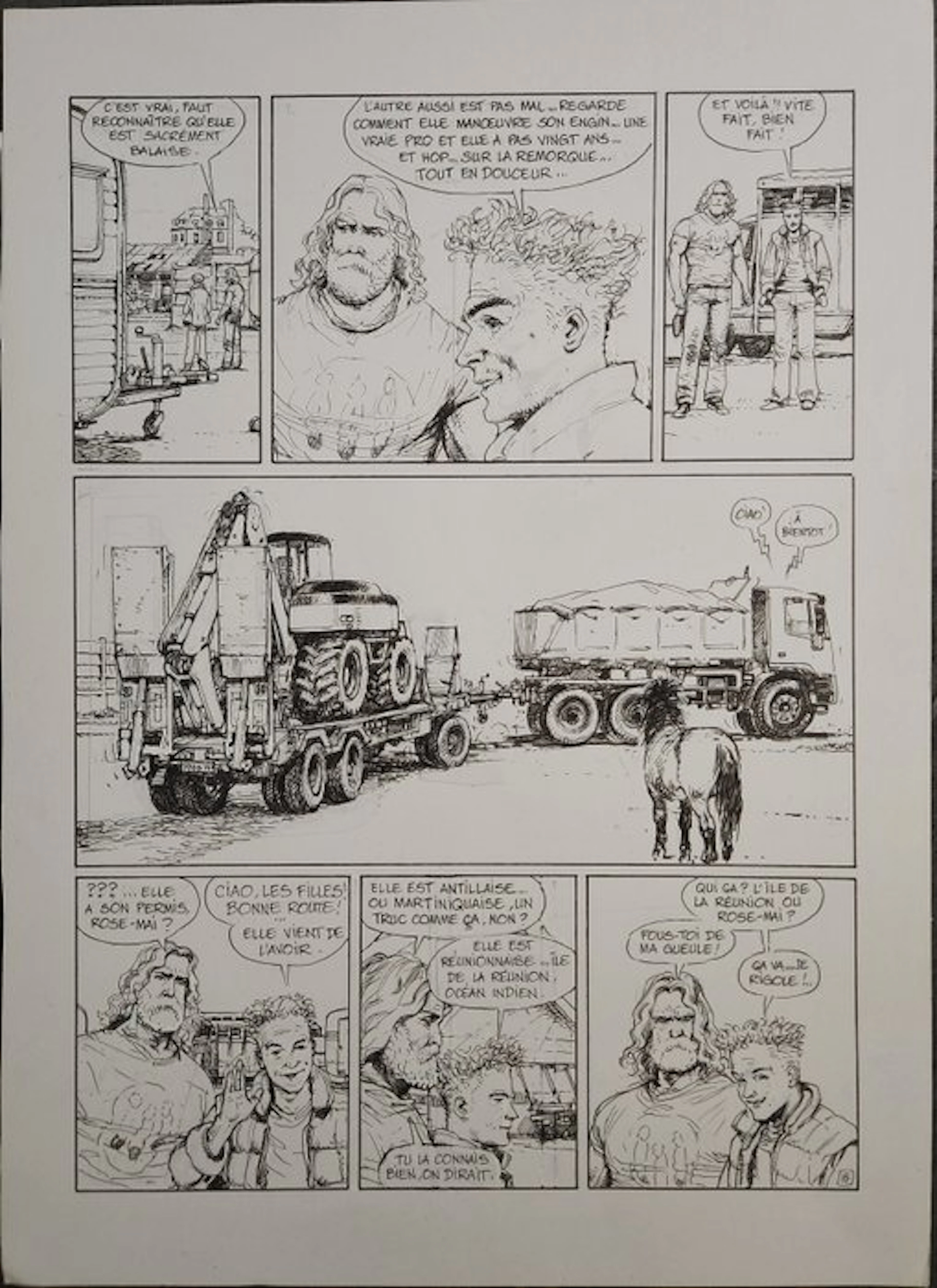 Faure, Michel - 1 Original page - La piste cavalière
