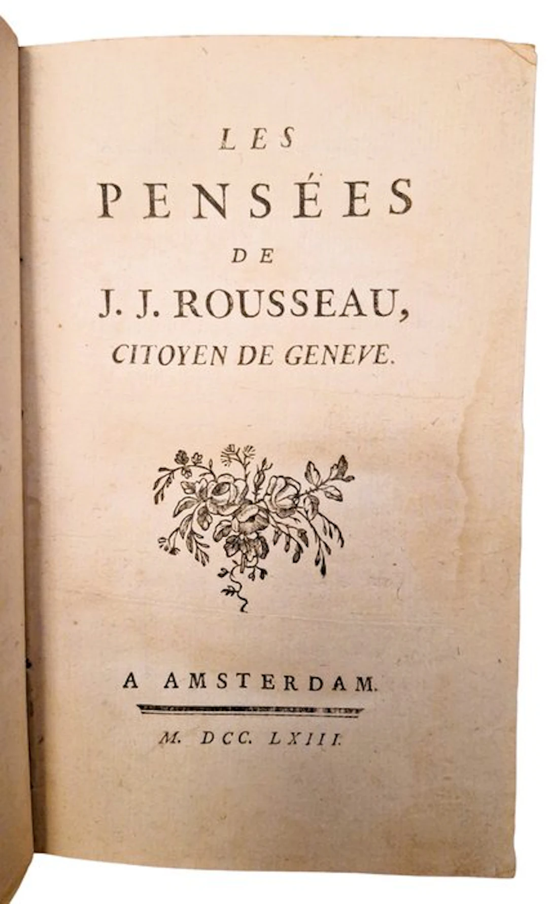 Rousseau - Les Pensées - 1763