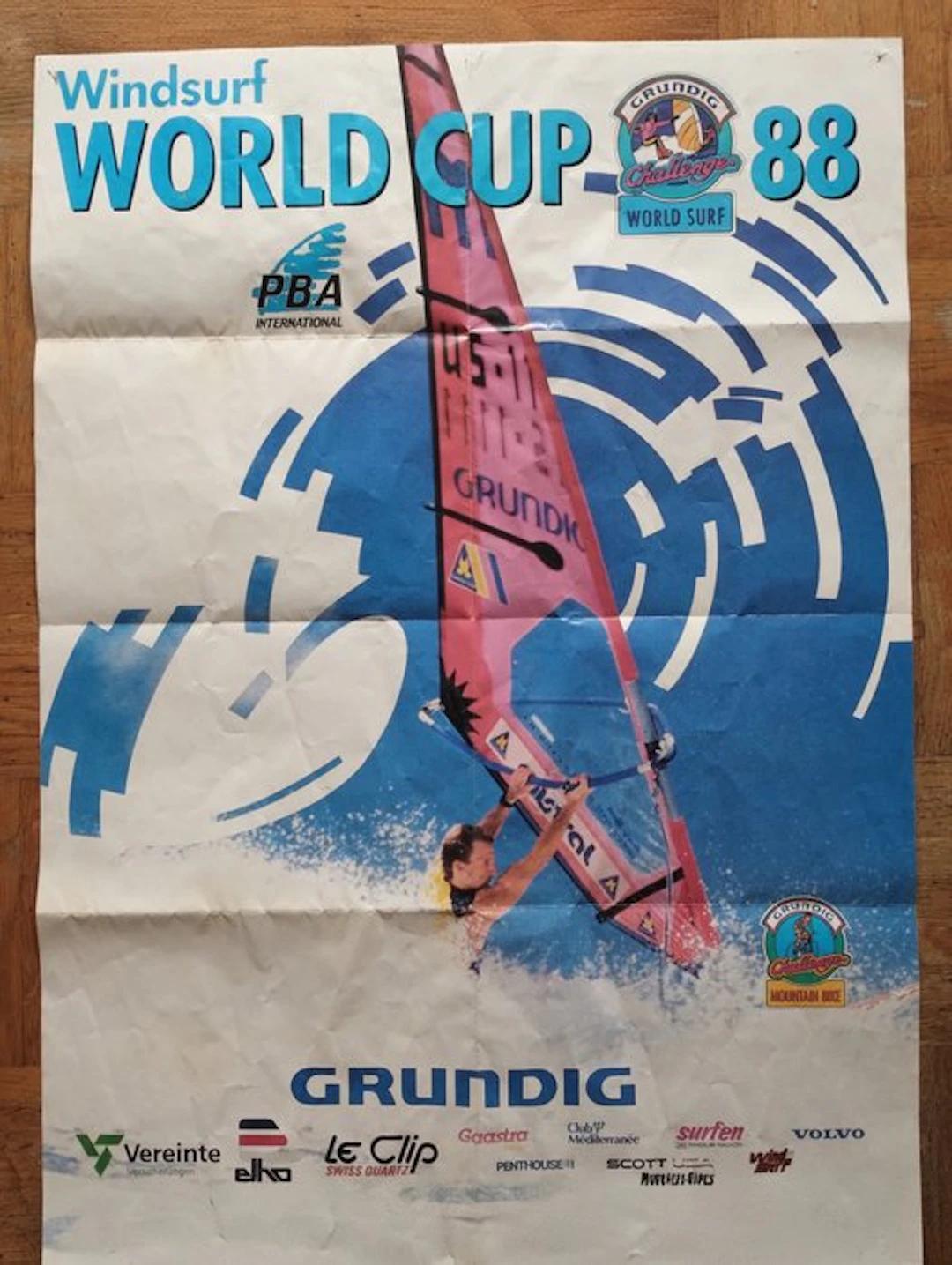Anonimo - Windsurf World Cup 1988 – Grundig Challenge – Manifesto vintage