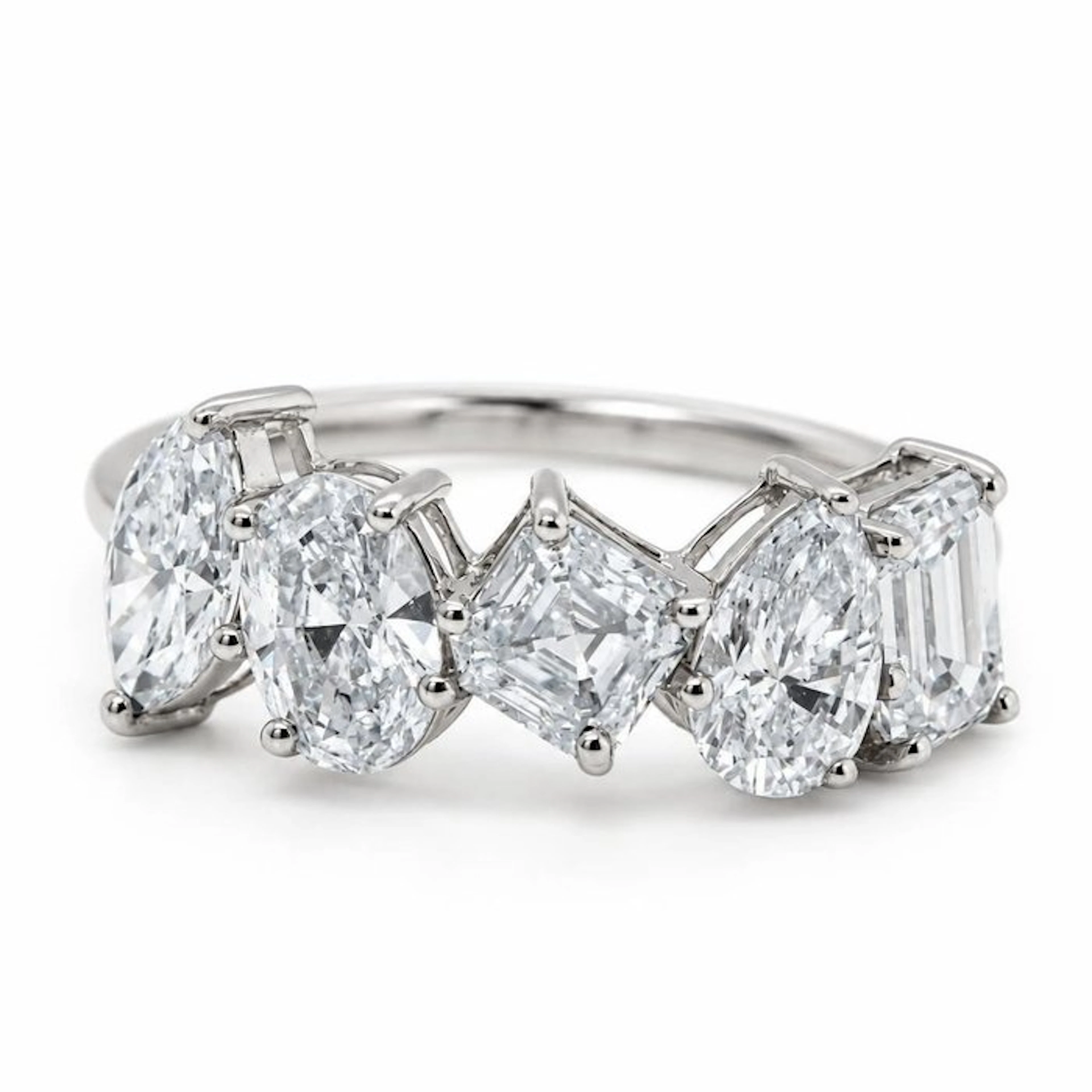 No reserve price - Ring - 14 kt. White gold - 2.41ct. tw. Diamond (Lab-grown)