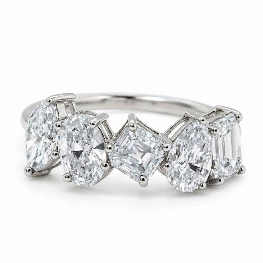 No reserve price - Ring - 14 kt. White gold - 2.41ct. tw. Diamond (Lab-grown)