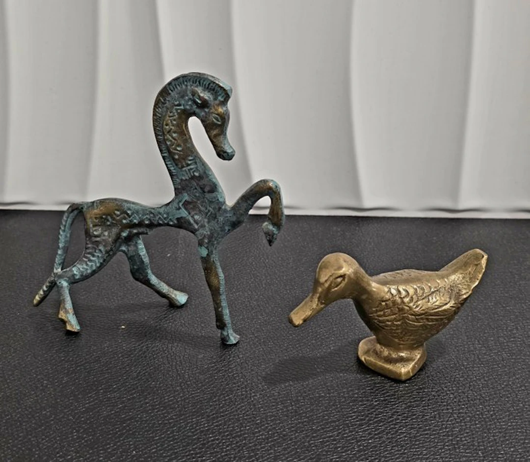 Figurine - Sans Prix De Réserve (2) - Bronze, Brass