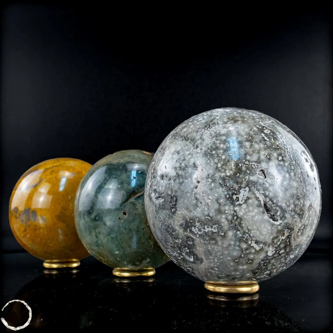 Oceanjaspis Sphere – Unique Natural Art with Fascinating...