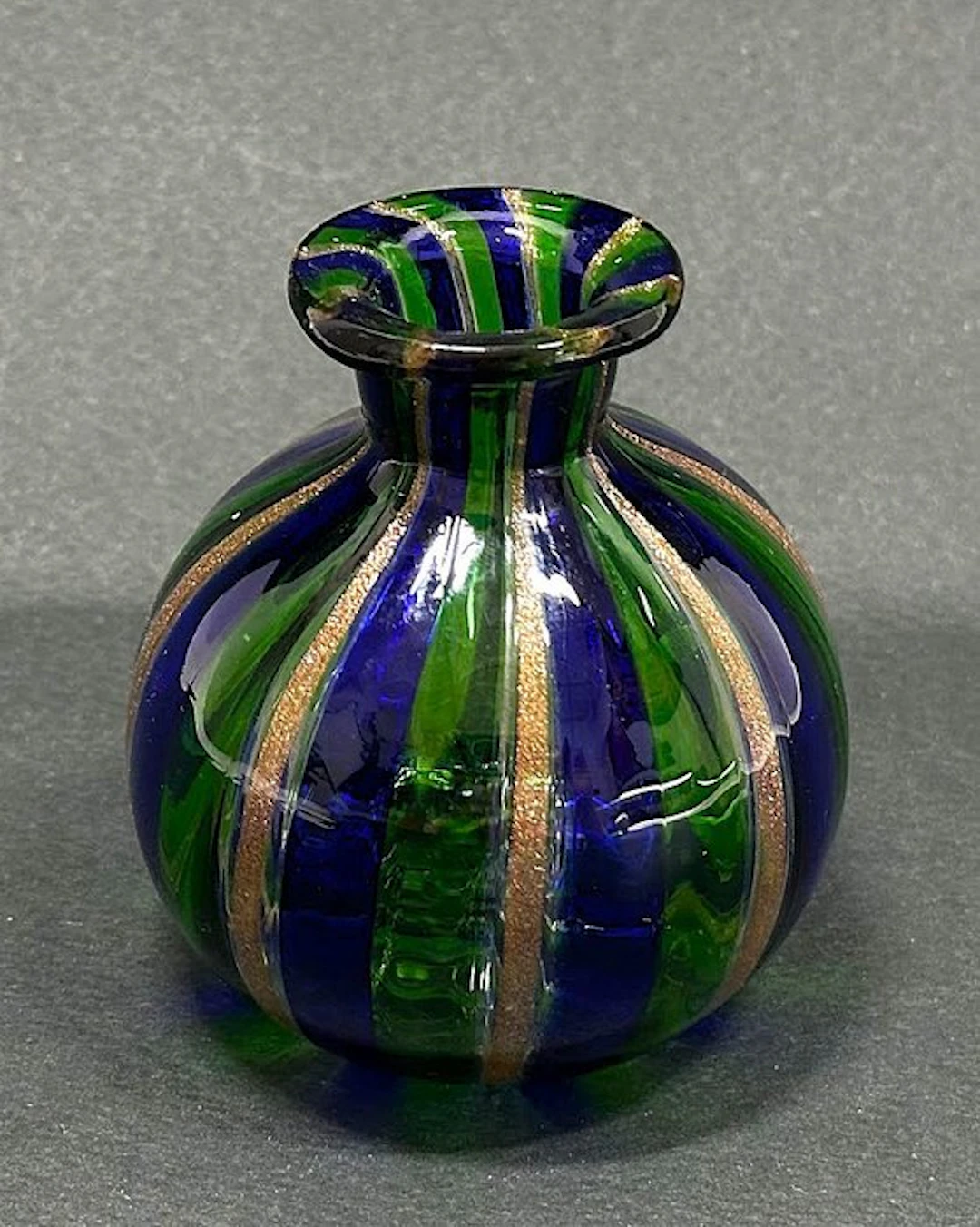 Vasetto Vintage Murano - Anni '60 - Vase - Cane glass in cobalt blue