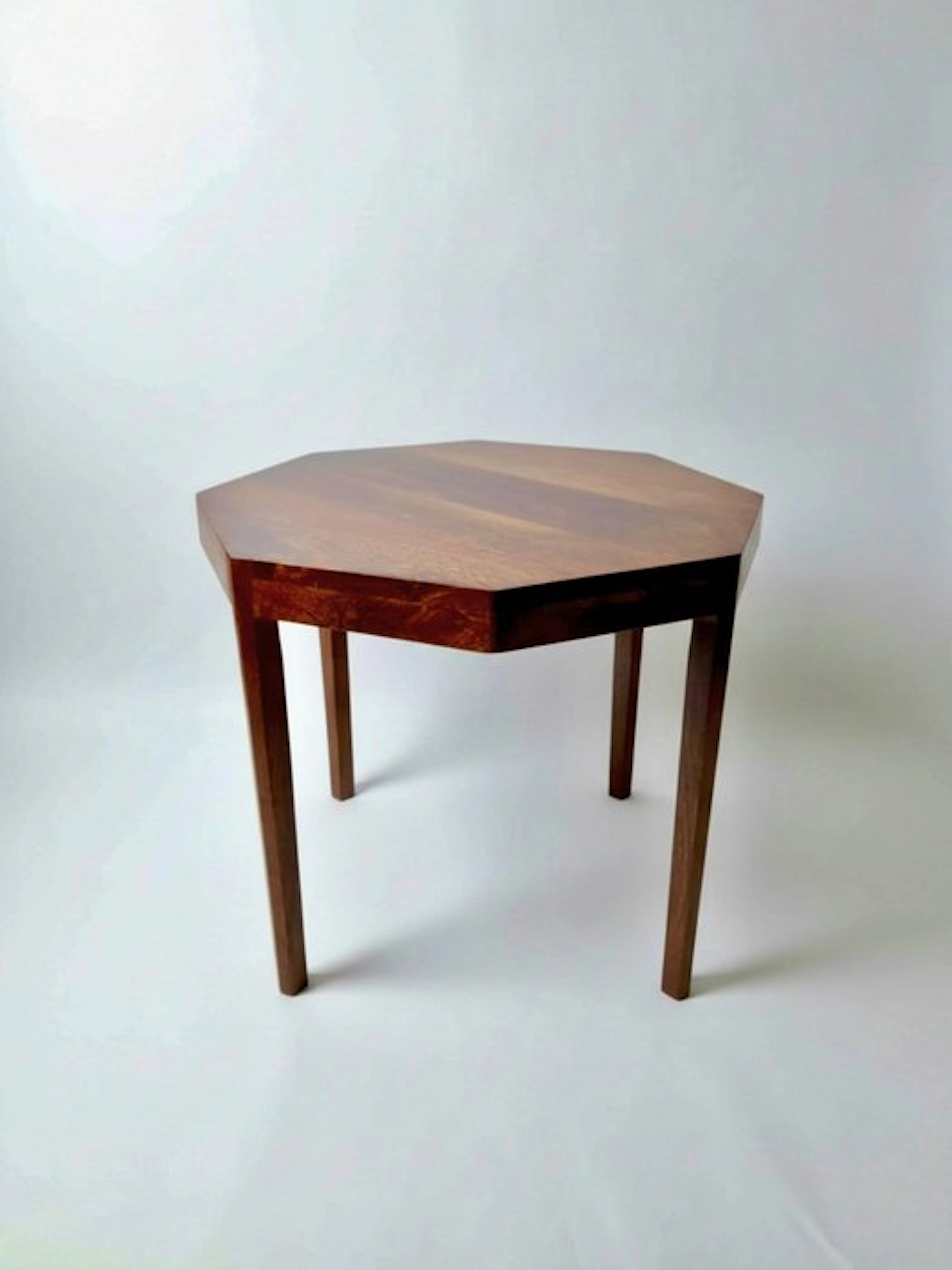 Rare Mid-Century Modernist Octagonal Coffee Table – Solid Rosewood (c