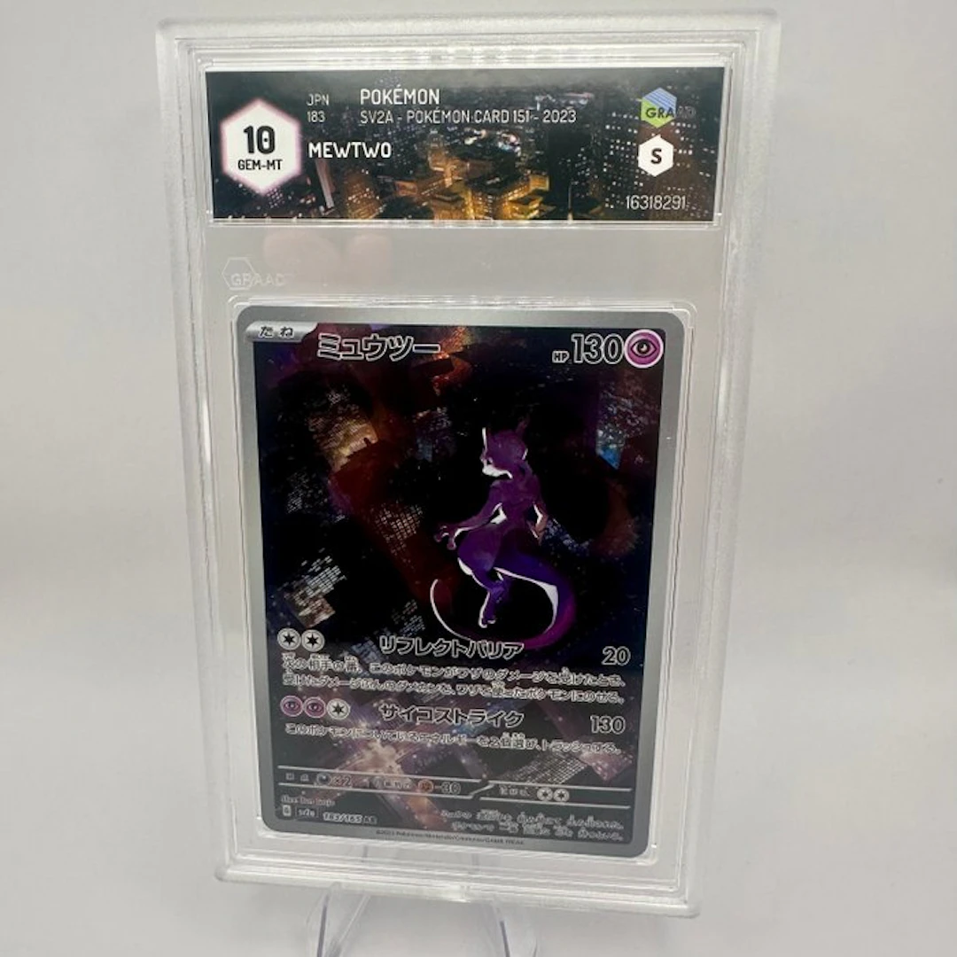 Pokémon - 1 Graded card - Mewtwo 183/165 Foil