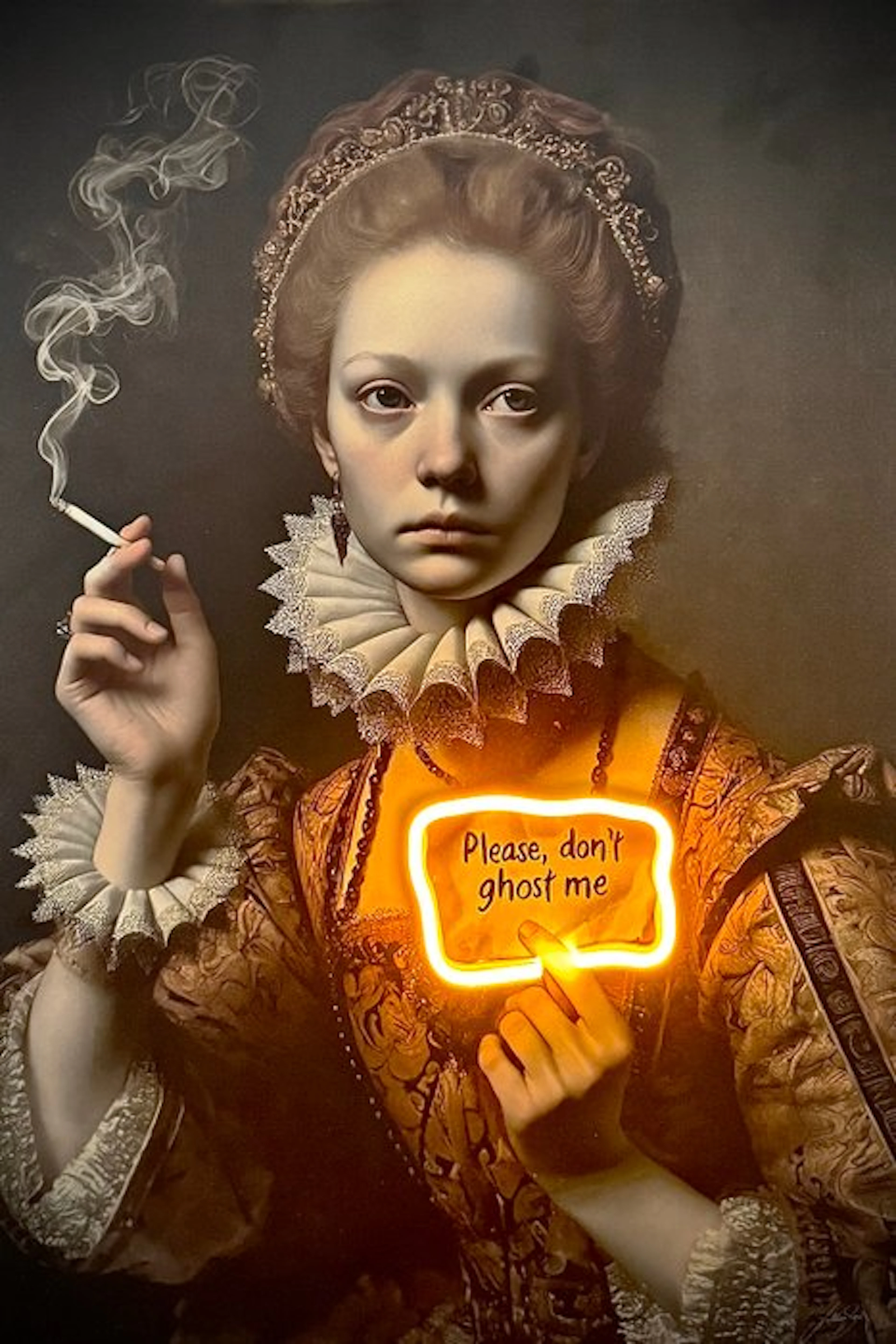 LEDMansion - Please Don't Ghost Me! 40x60cm | Led Wall Artwork