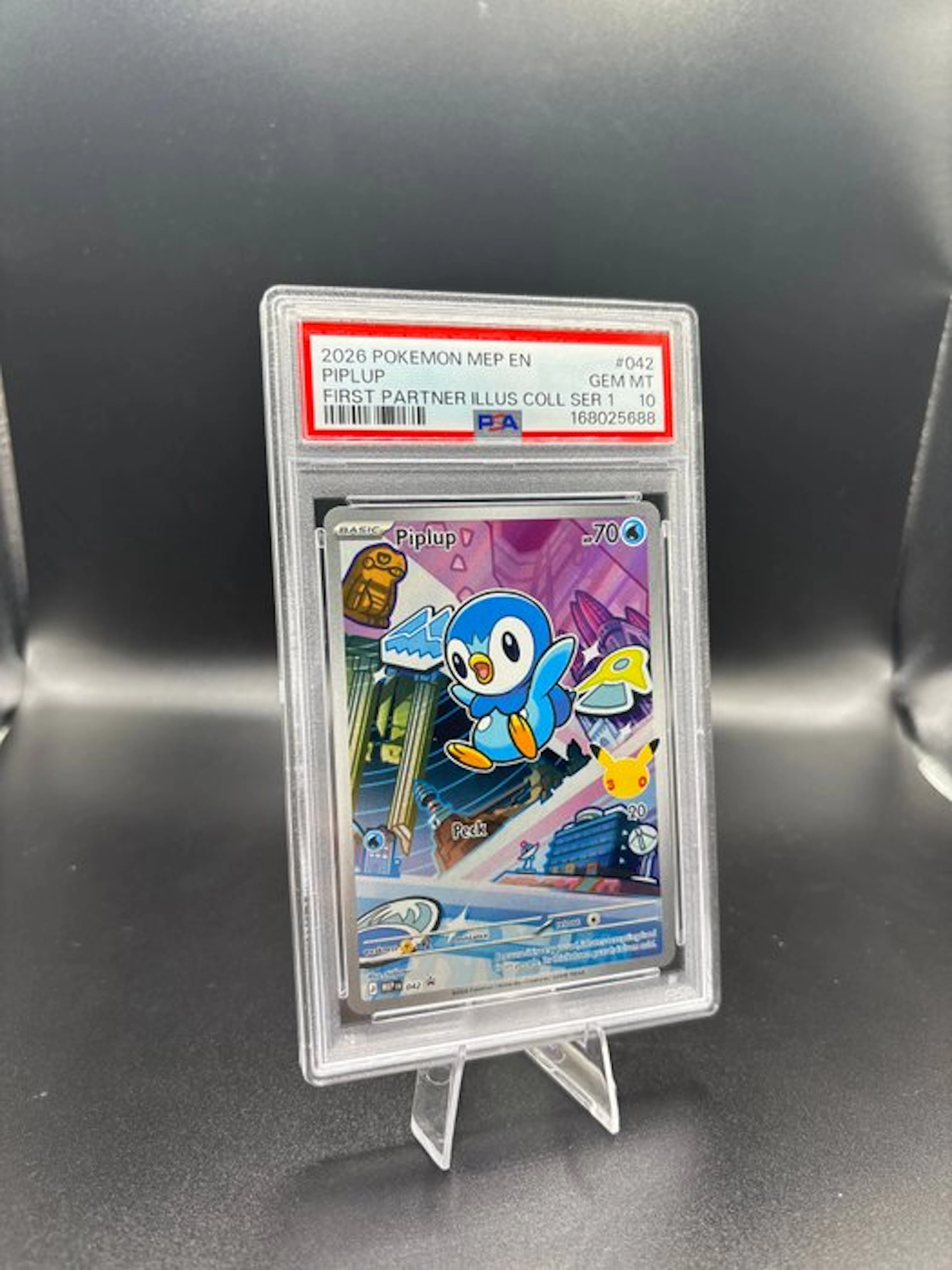 Pokémon - 1 Graded card - Piplup 042 First Partner Ill Coll Series Promo card