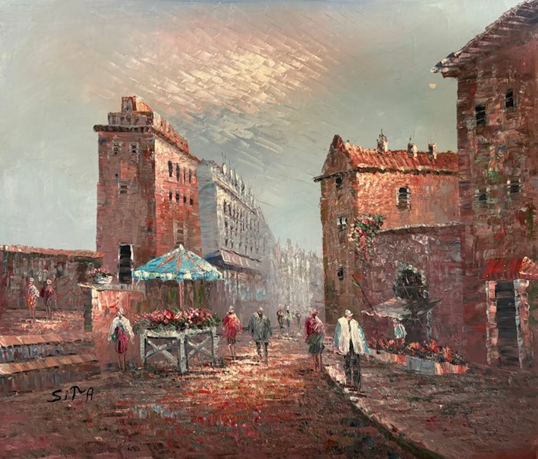 Sita Walter (1975-) - Le Village sous le Ciel Rouge
