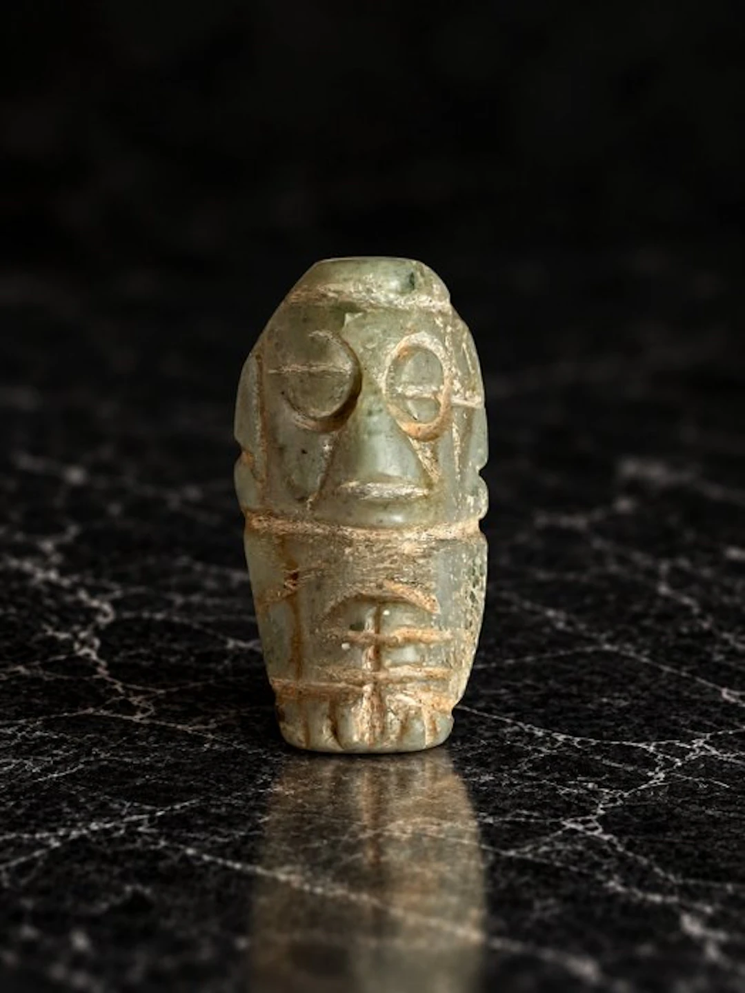 Taino Culture 10th to 15th Century AD Stone, Jadeite Zemi Idol - 4.1 cm