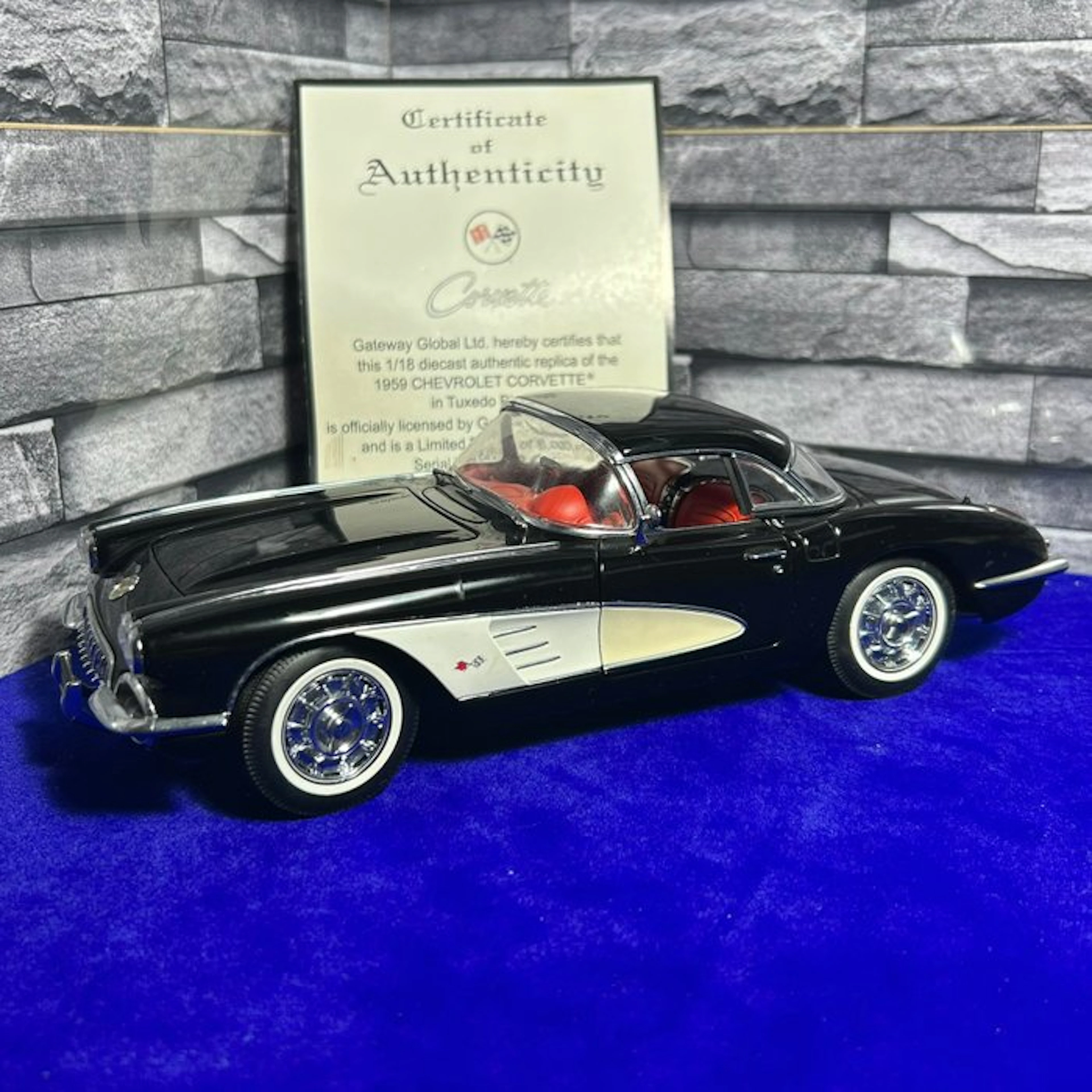 Autoart 1:18 - Model car - Chevrolet Corvette C1 (1959) Tuxedo Black