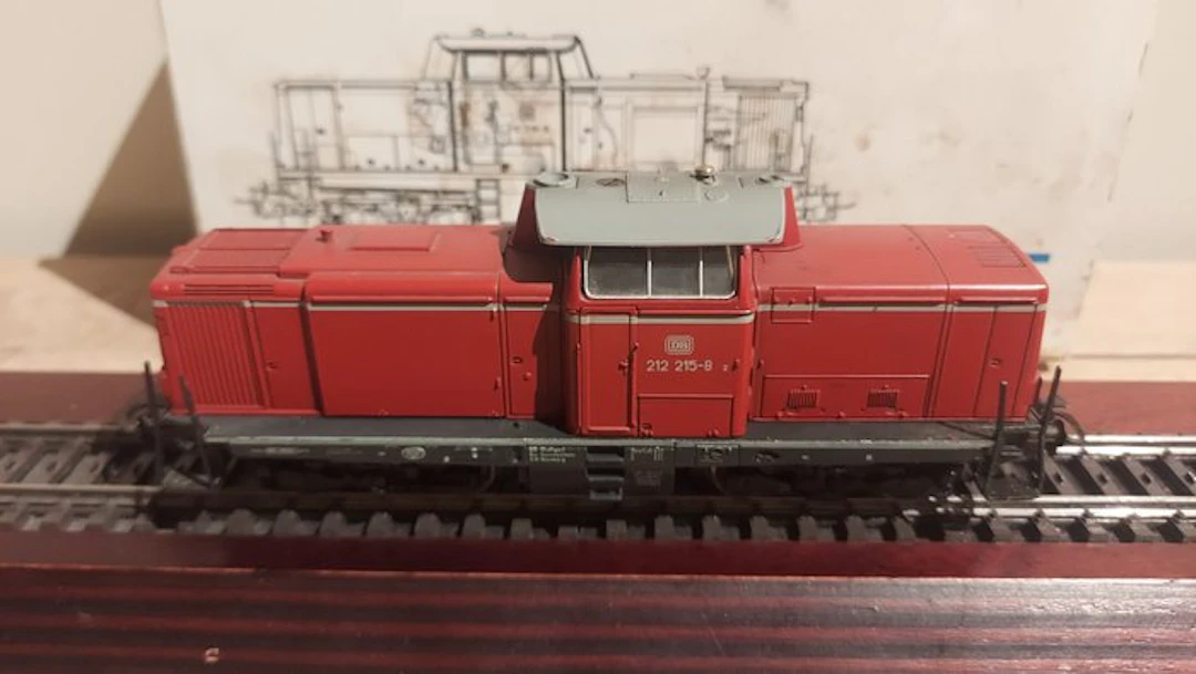 Märklin H0 - 3072 - Diesel locomotive (1) - BR 212 dark red version - DB