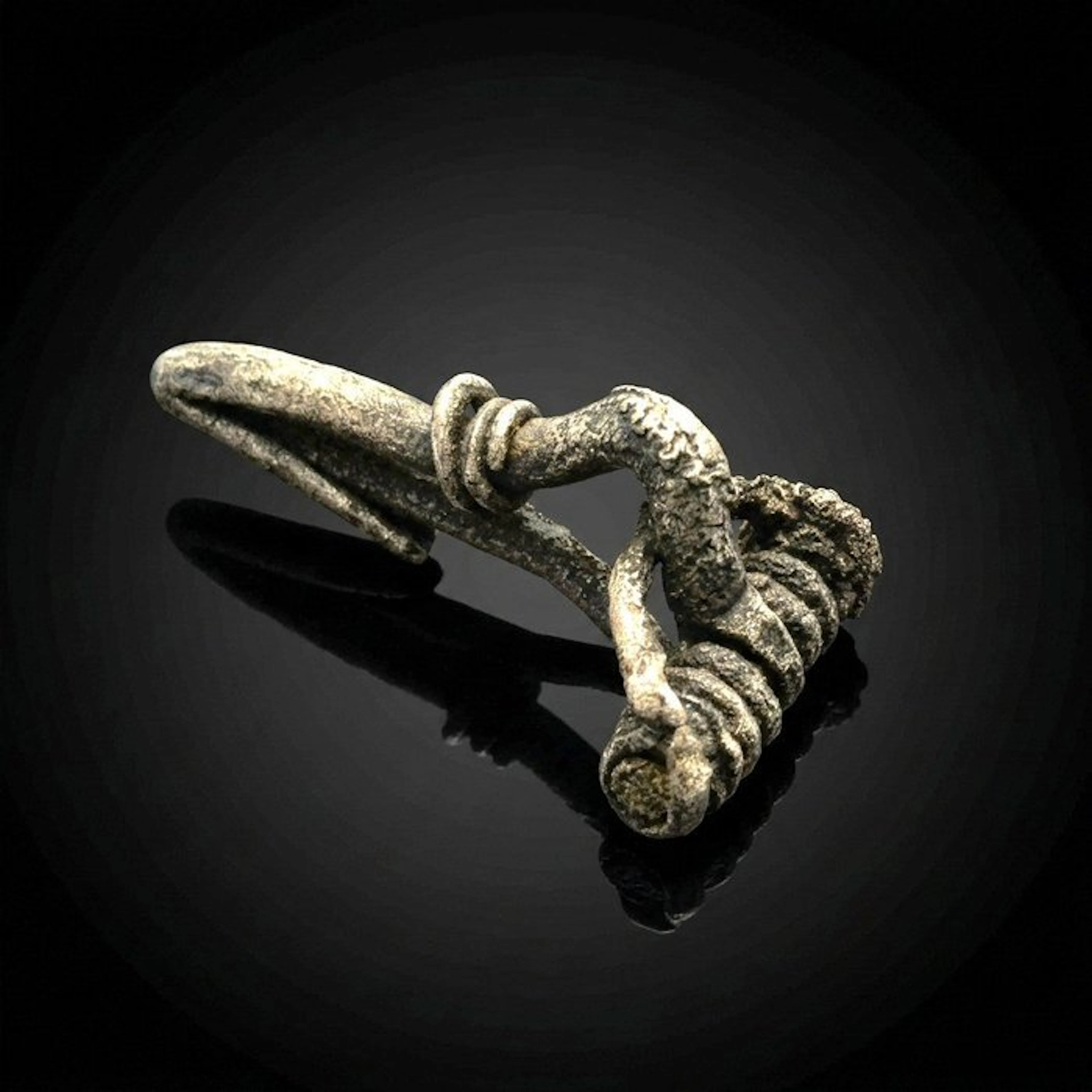 Ancient Roman Silver Brooch