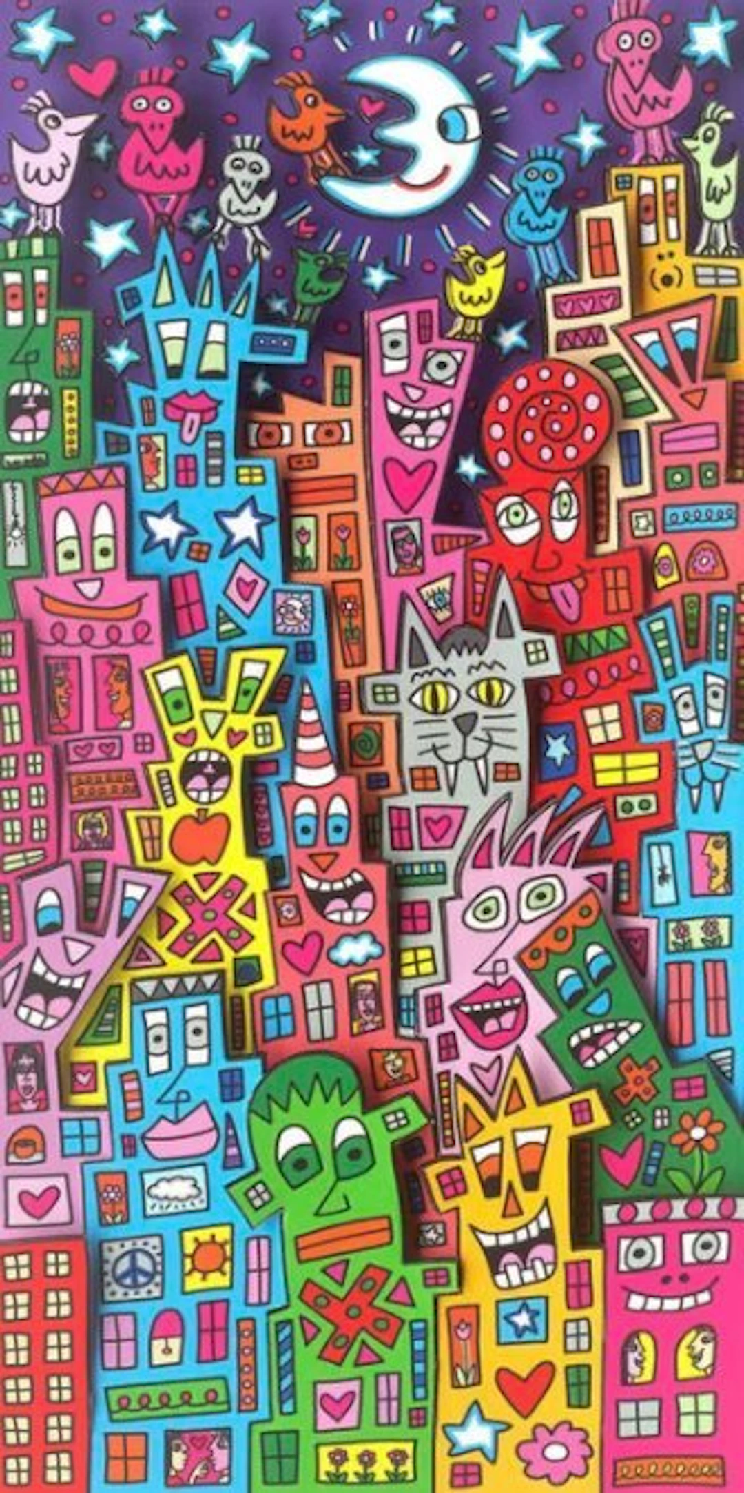 James Rizzi (1950-2011) - This City Is Alive Tonight