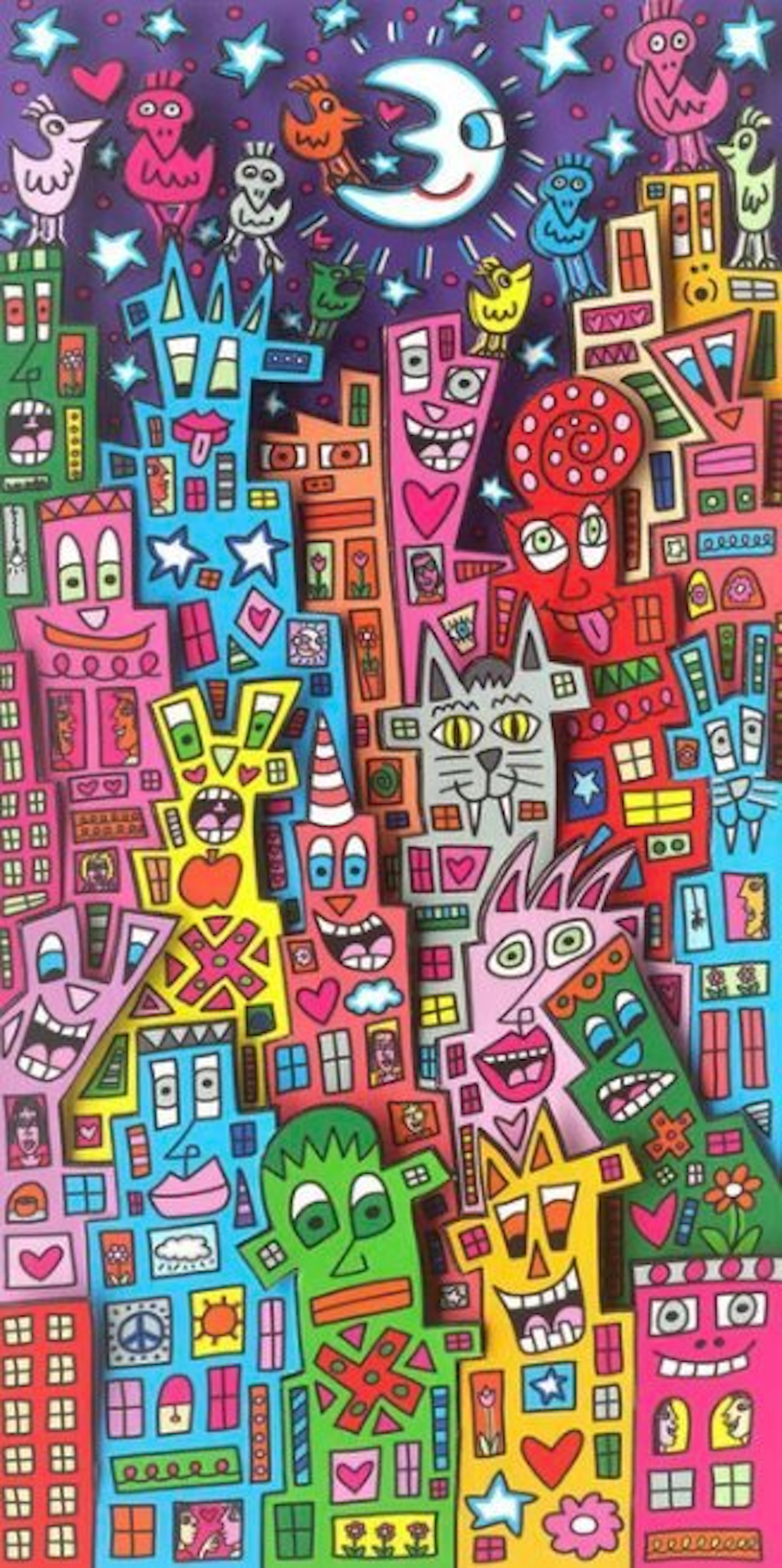 James Rizzi (1950-2011) - This City Is Alive Tonight