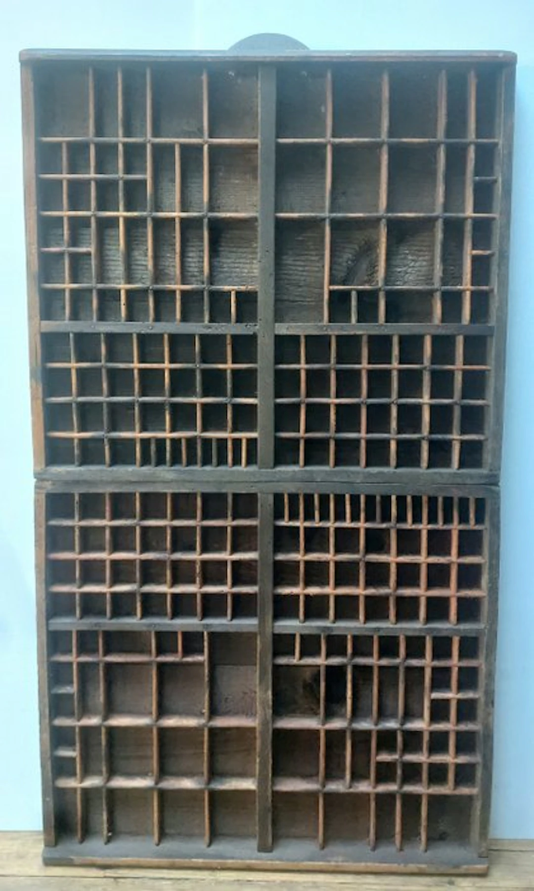 Wall shelf unit - Wood, Iron - Double printer's case