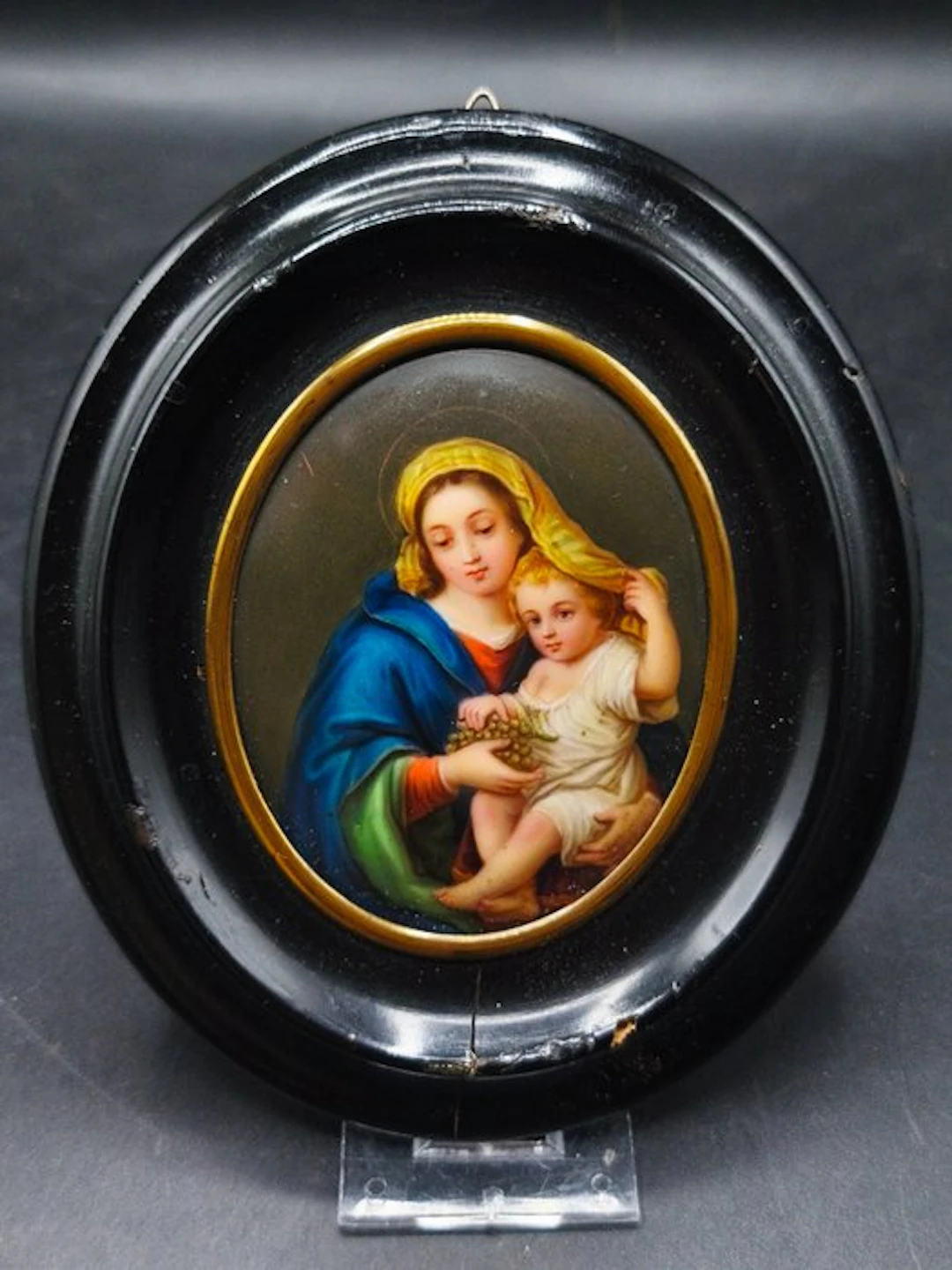 Maria con Bambino - Dipinto su ceramica