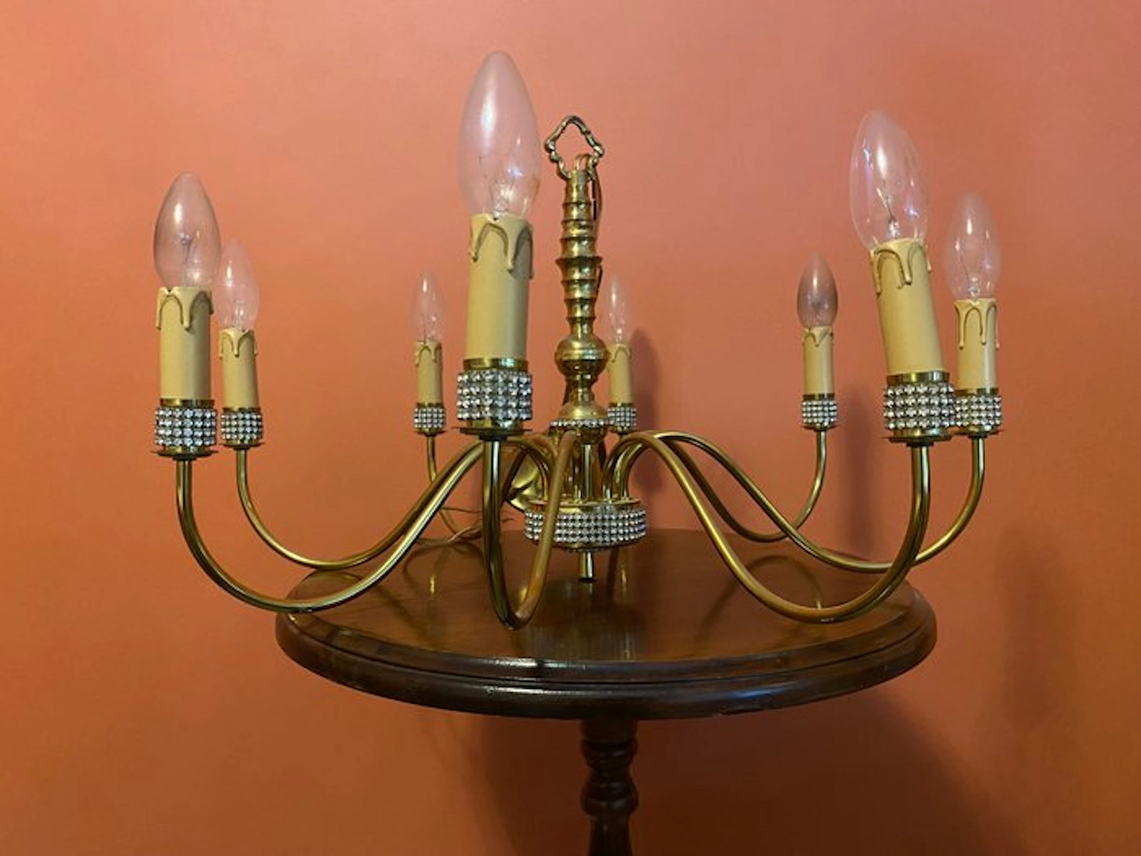 Chandelier - Brass, Glass