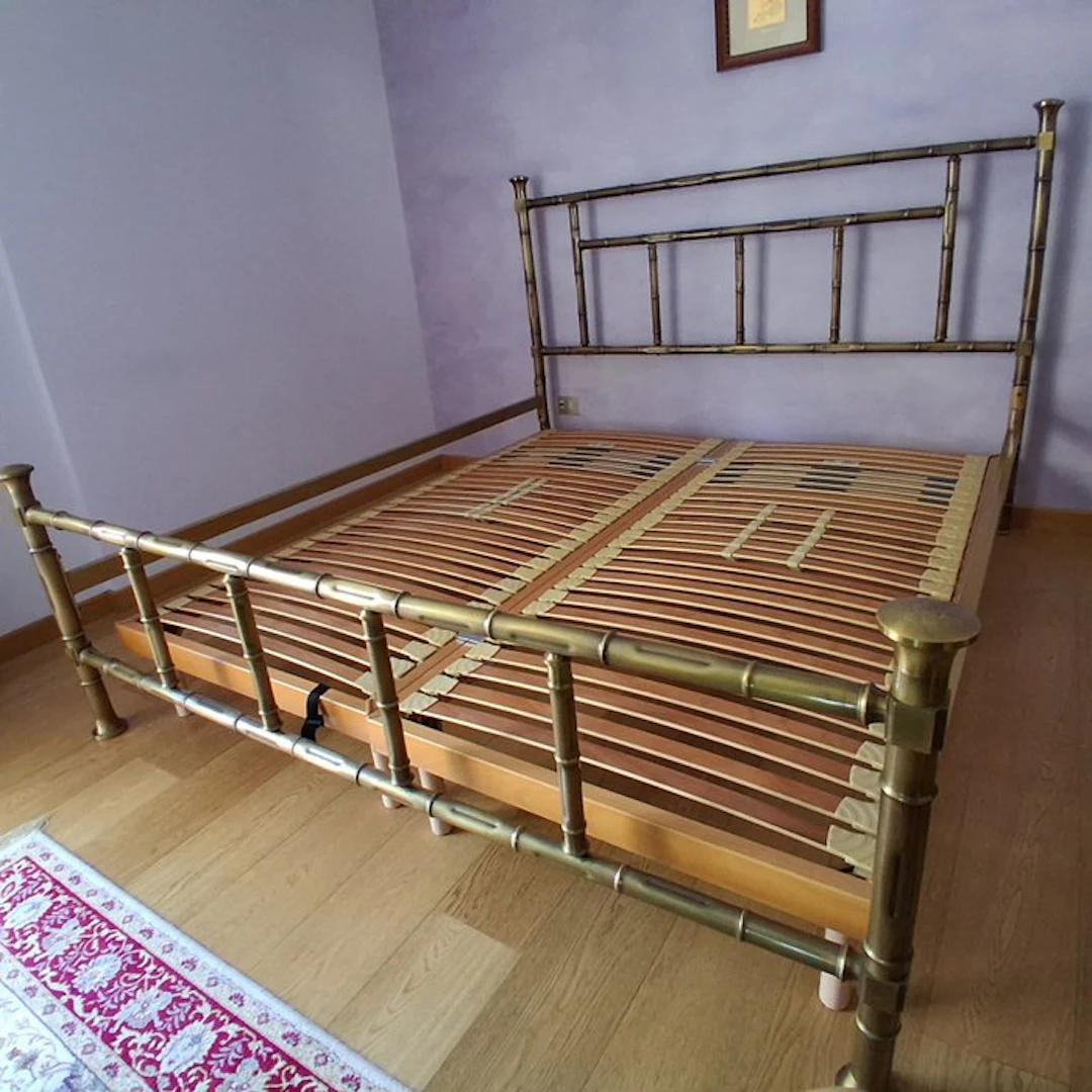 Riva di Cantù - Bed - Brass - Brass double bed