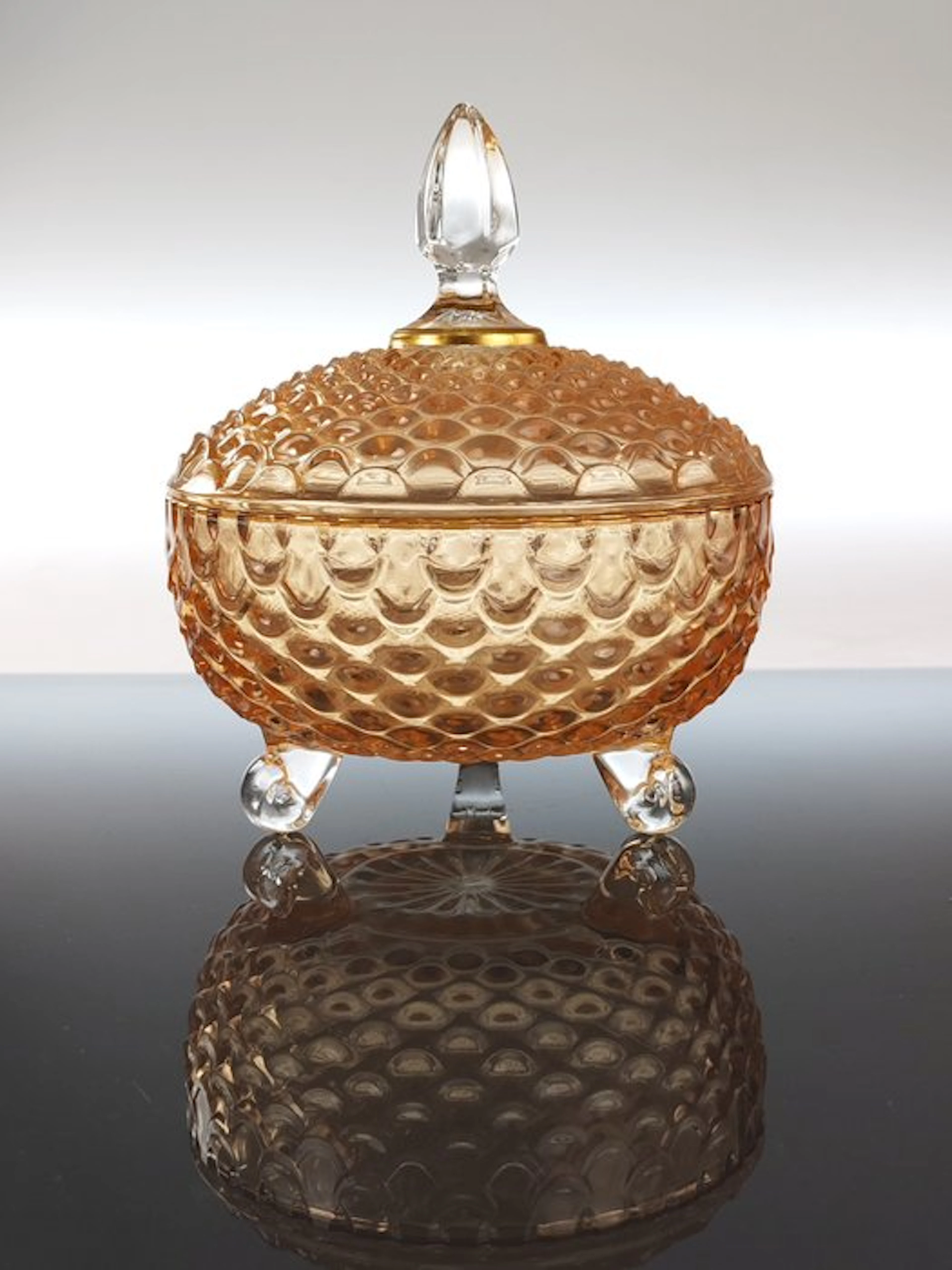 Secoloventesimo - Biscuit box - Bubble - Gold leaf - Amber low candybox