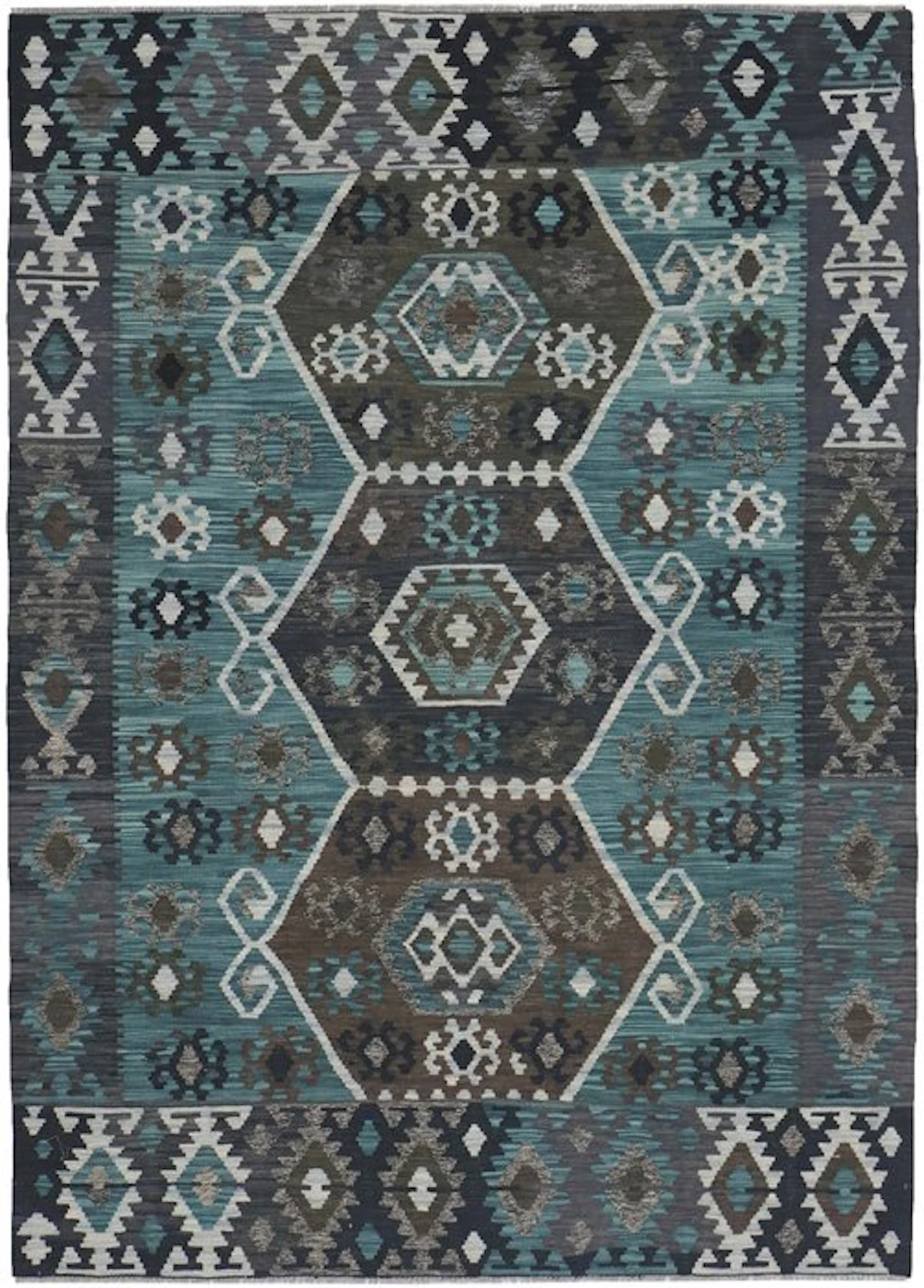 Handwoven Designer Kilim – Afghan Design - Kelim - 243 cm - 179 cm
